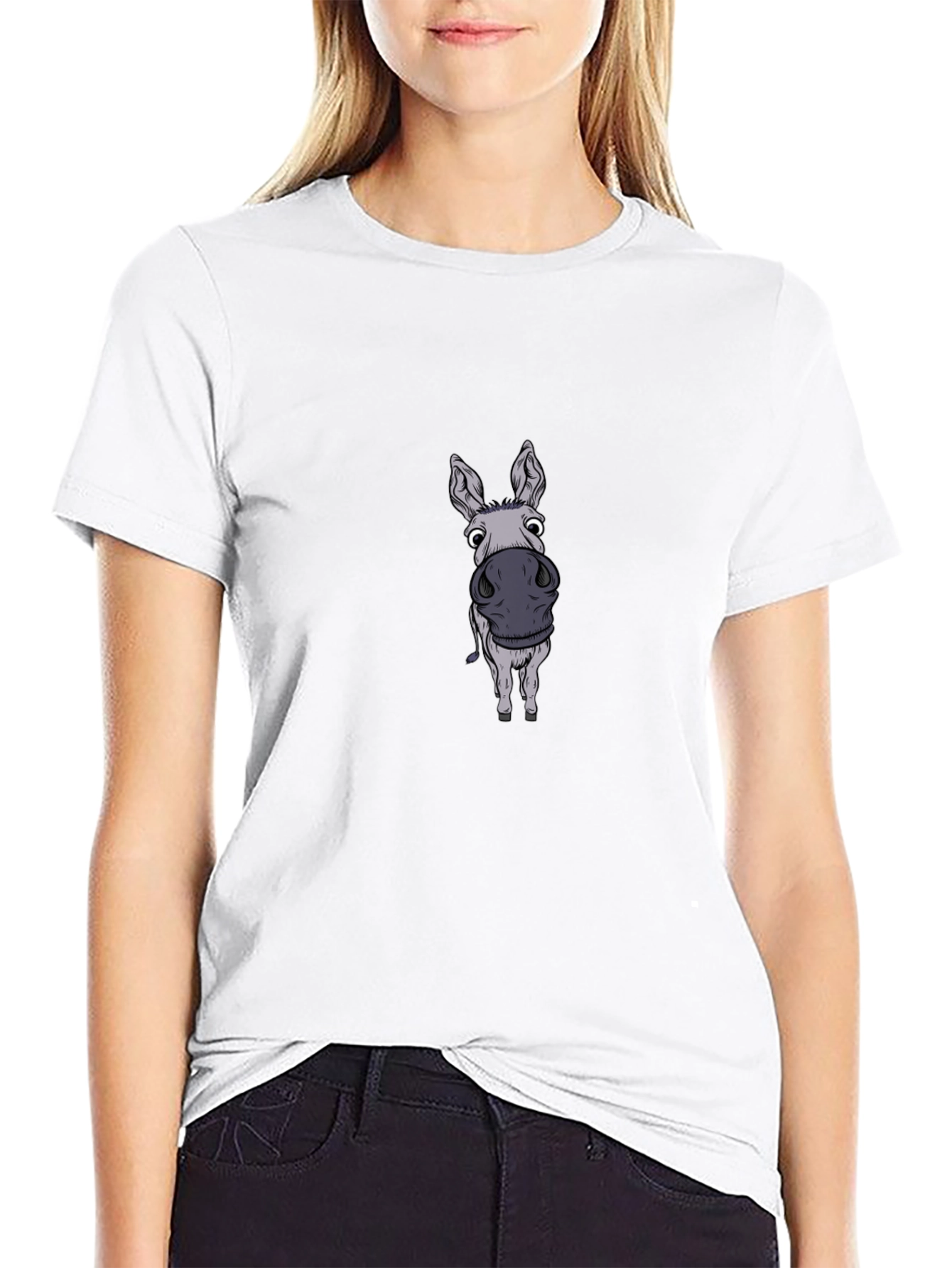 Funny Donkey Graphic T-Shirt - Black Cotton Tee
