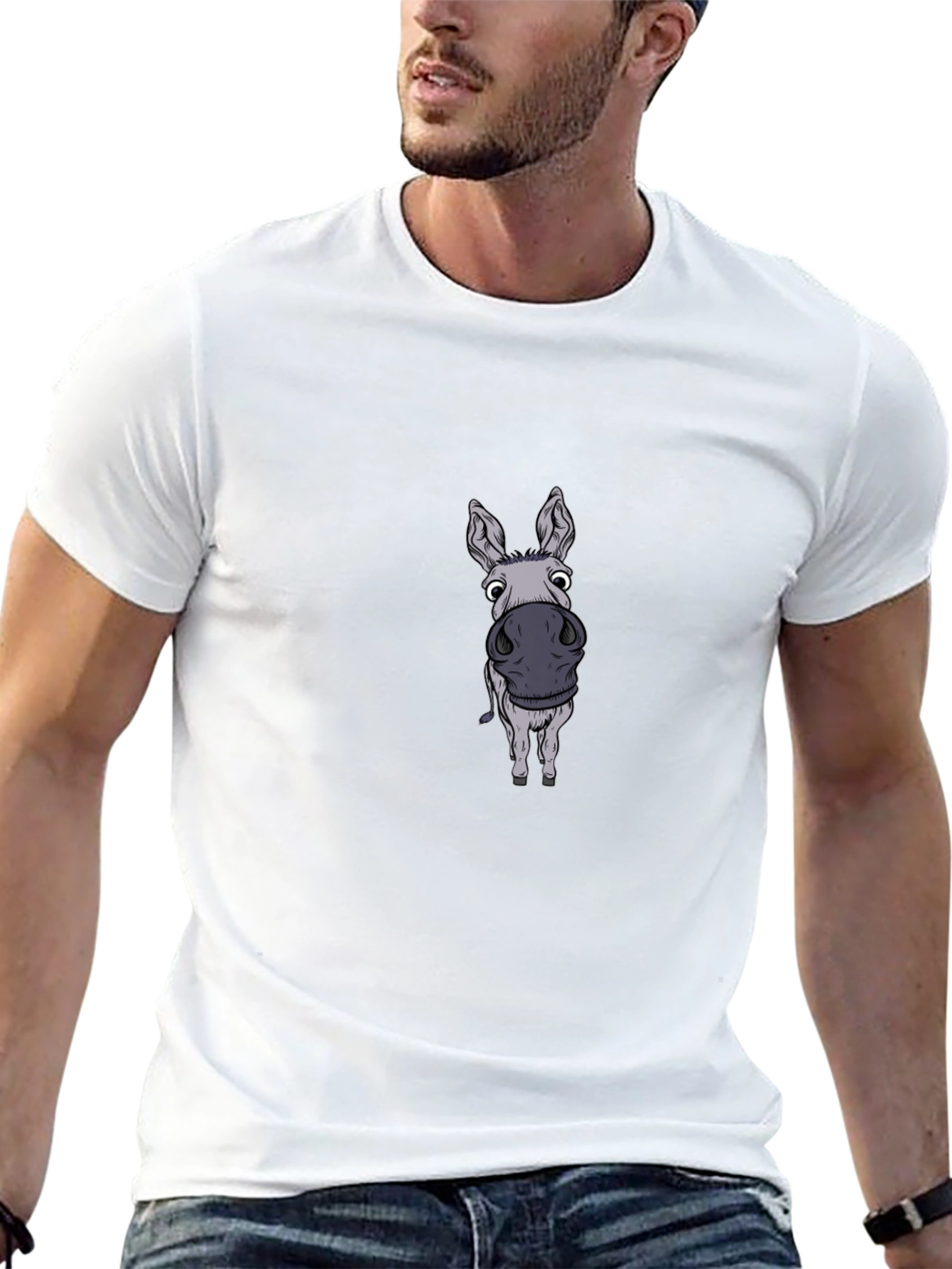 Funny Donkey Graphic T-Shirt - Black Cotton Tee