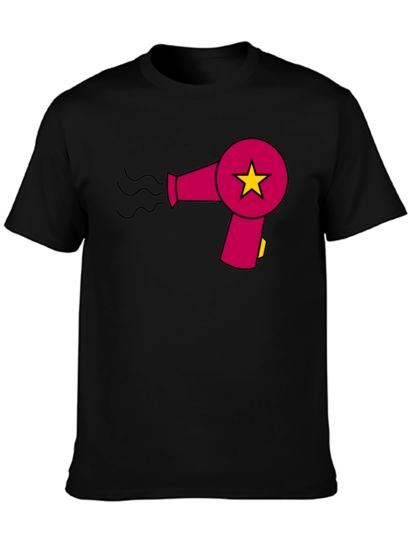 Hair Dryer Star Graphic T-Shirt