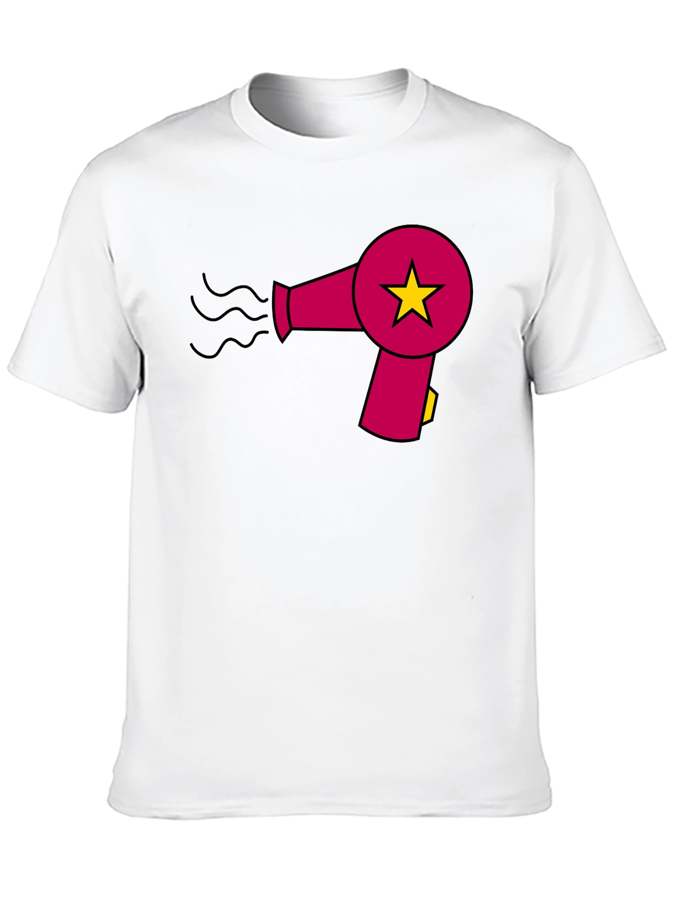 Hair Dryer Star Graphic T-Shirt