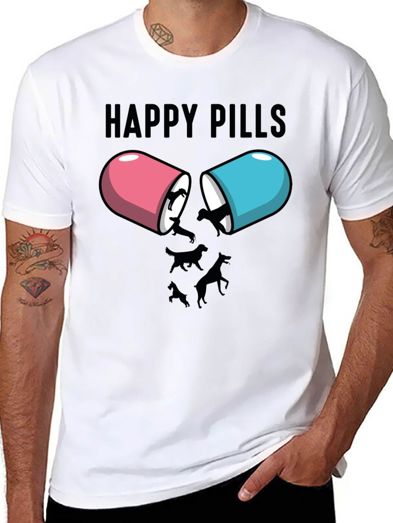 Happy Pills Dog Lover T-Shirt