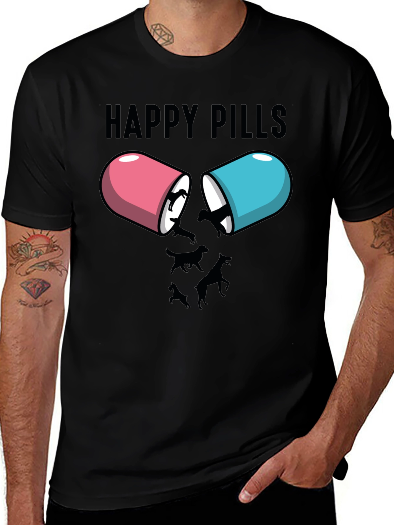 Happy Pills Dog Lover T-Shirt