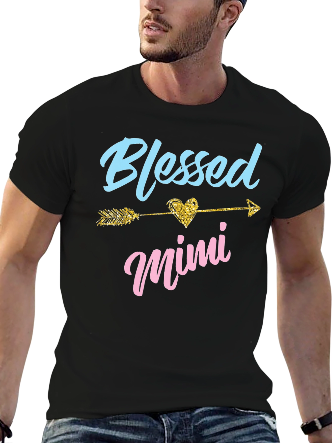 Blessed Mimi T-Shirt Heart Arrow Design