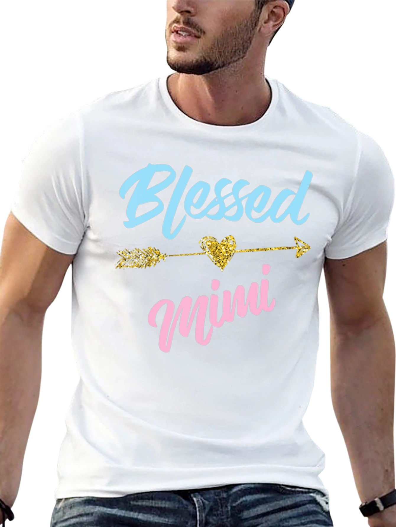 Blessed Mimi T-Shirt Heart Arrow Design
