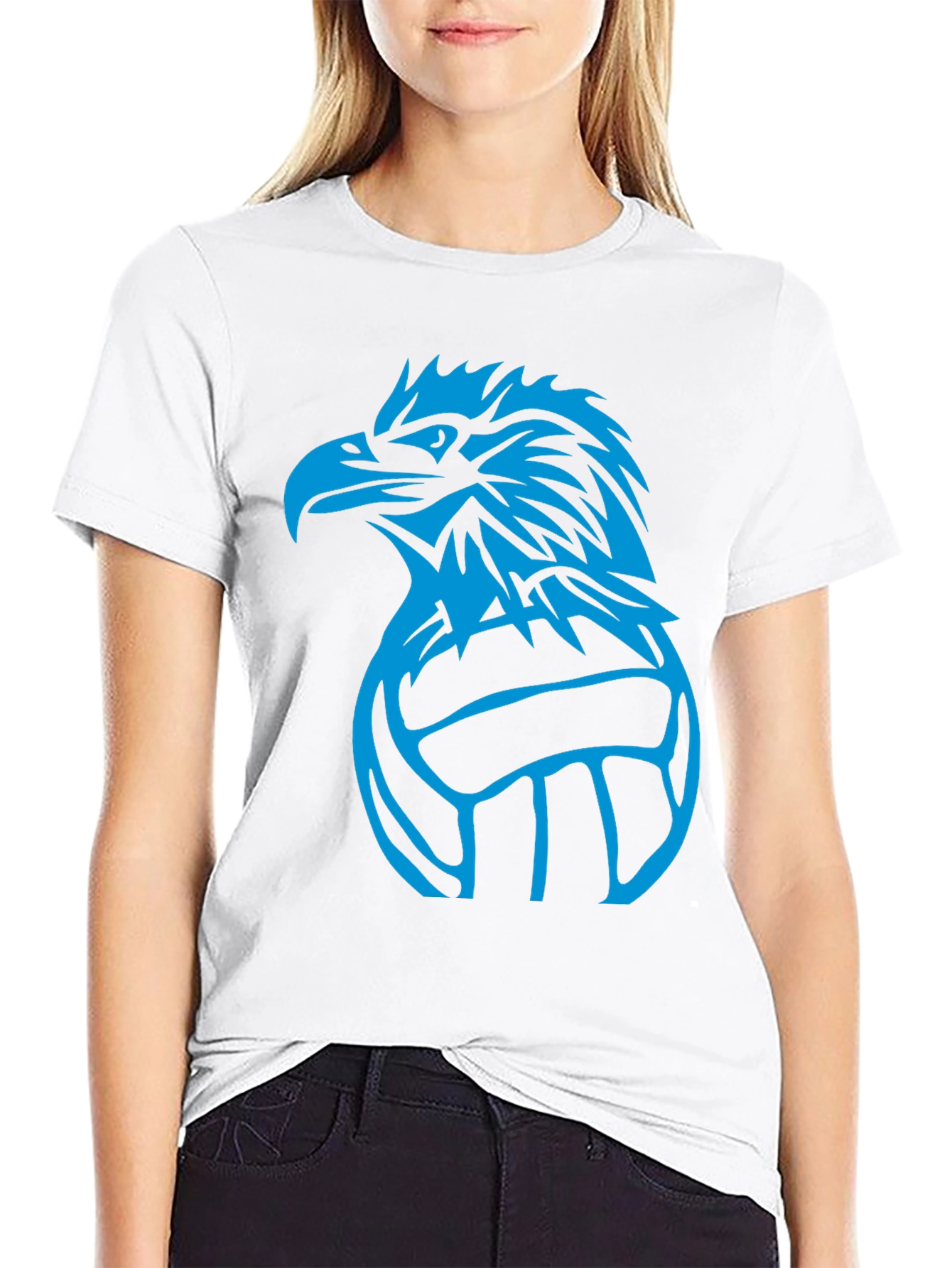 Eagle Volleyball Graphic Tee - Black