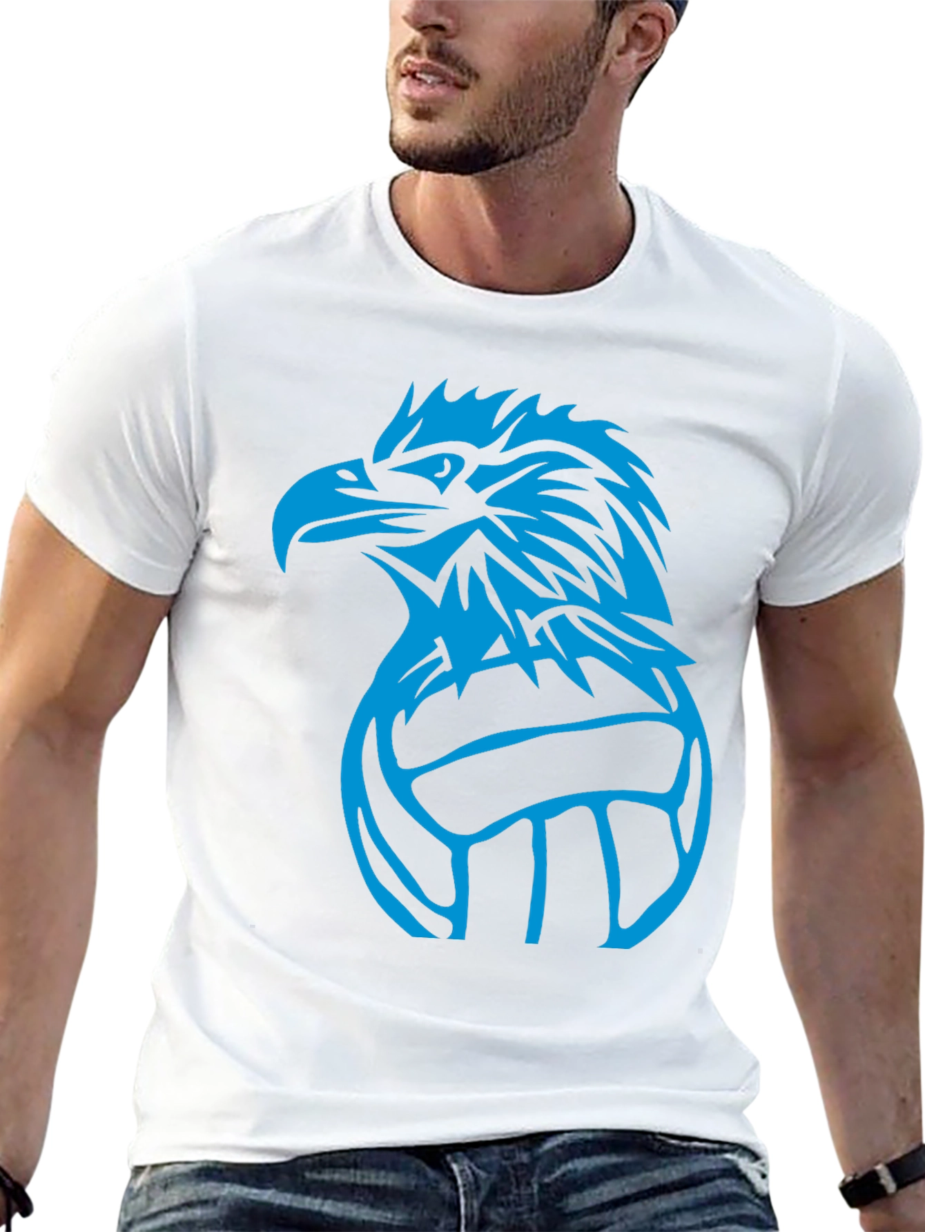Eagle Volleyball Graphic Tee - Black