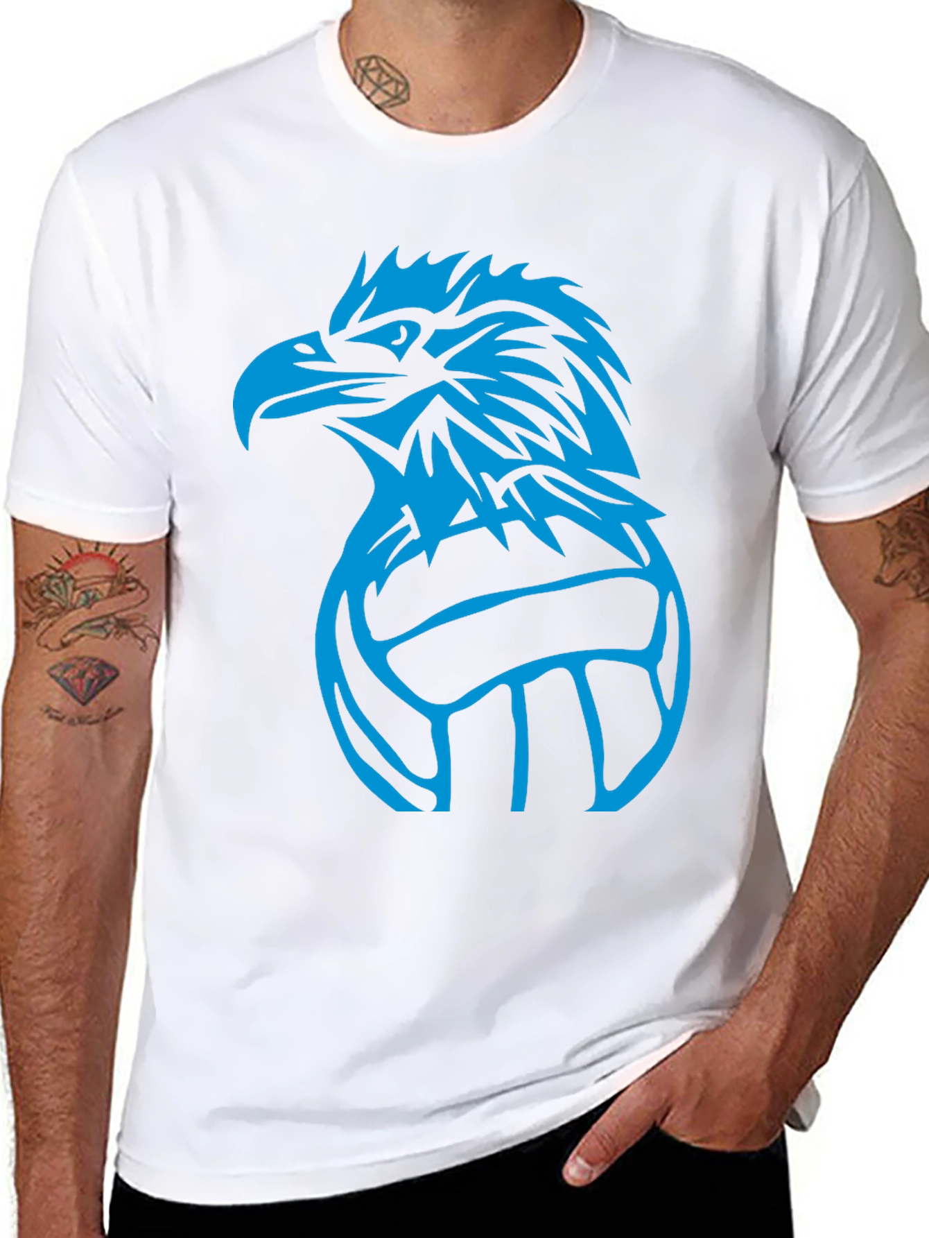 Eagle Volleyball Graphic Tee - Black