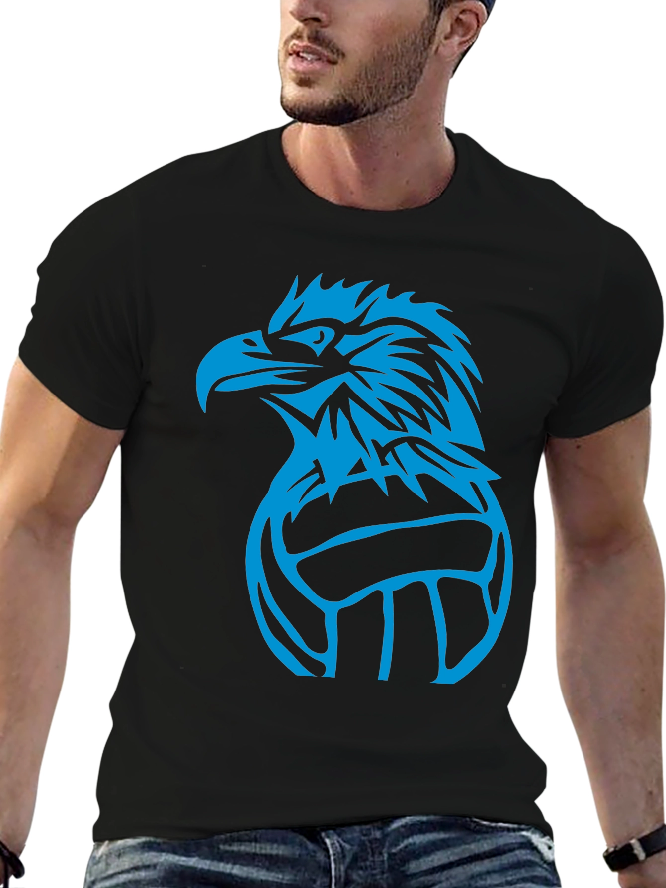 Eagle Volleyball Graphic Tee - Black