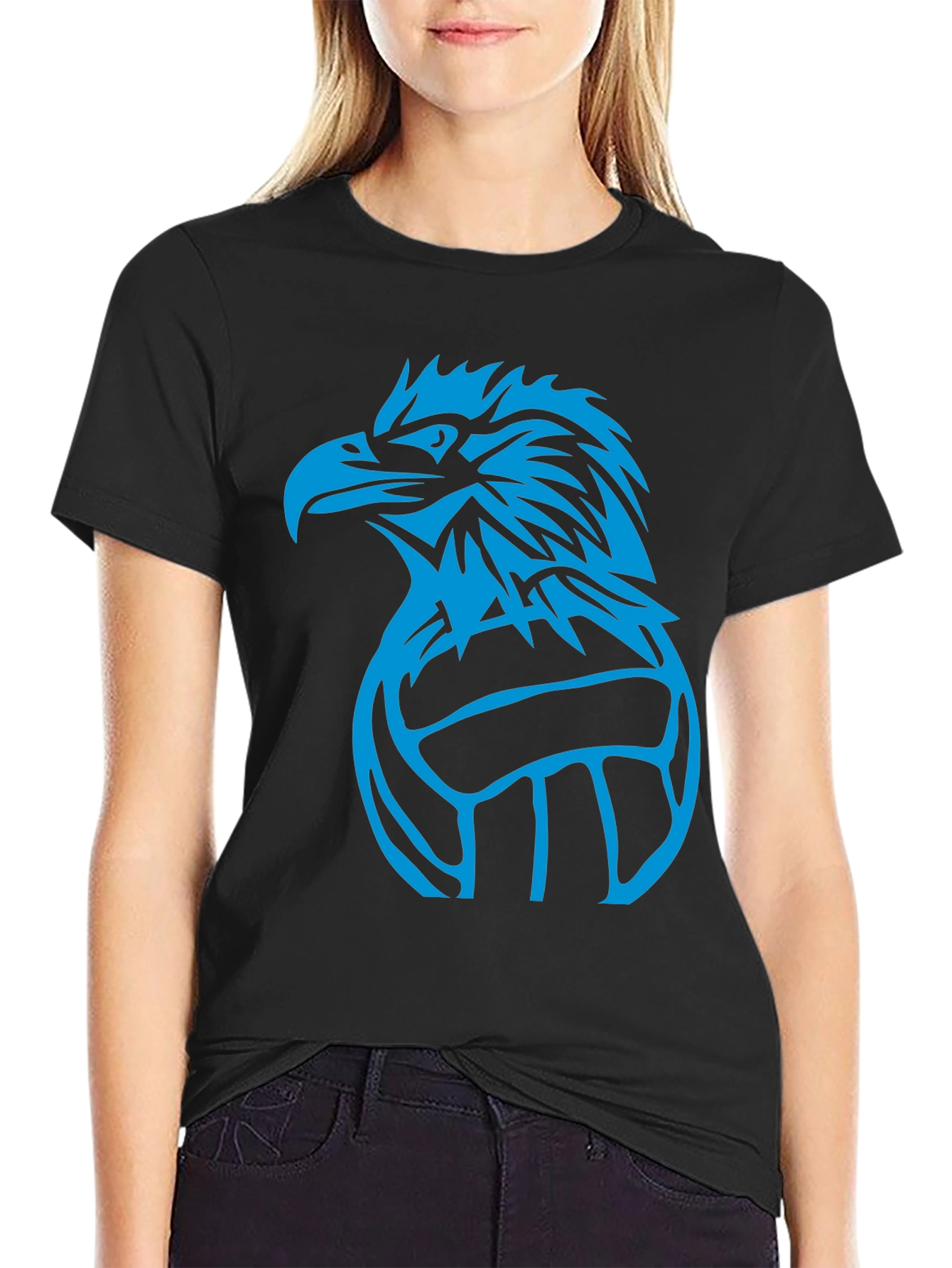 Eagle Volleyball Graphic Tee - Black