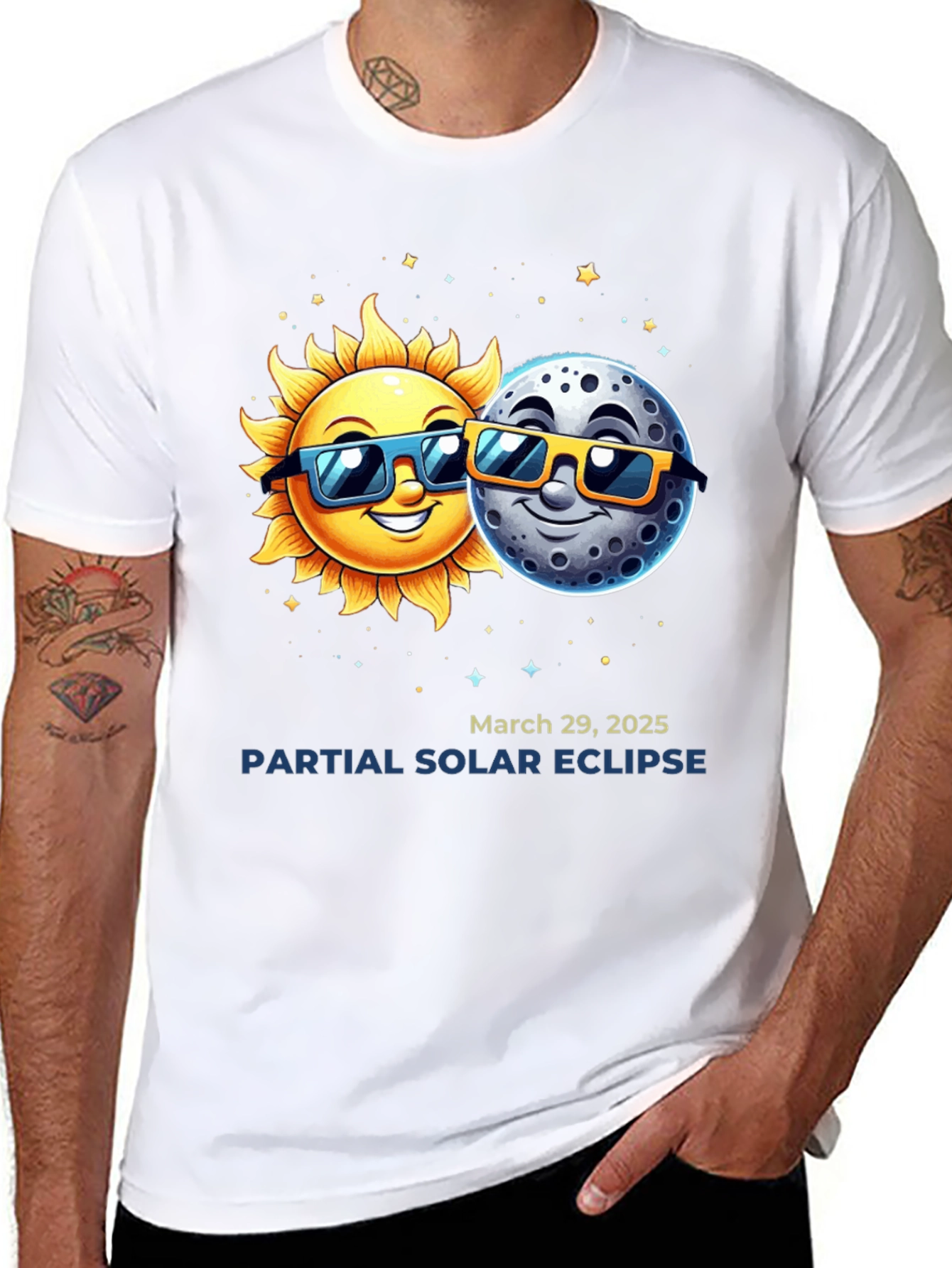 Solar Eclipse 2025 T-Shirt - Sun & Moon Tee