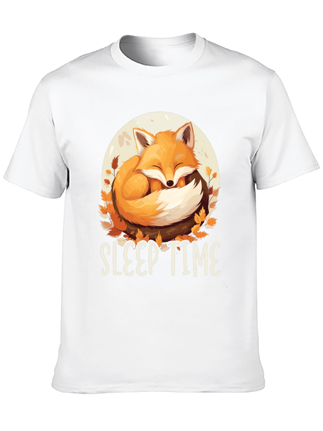 Sleep Time Fox T-Shirt - Cute Animal Design