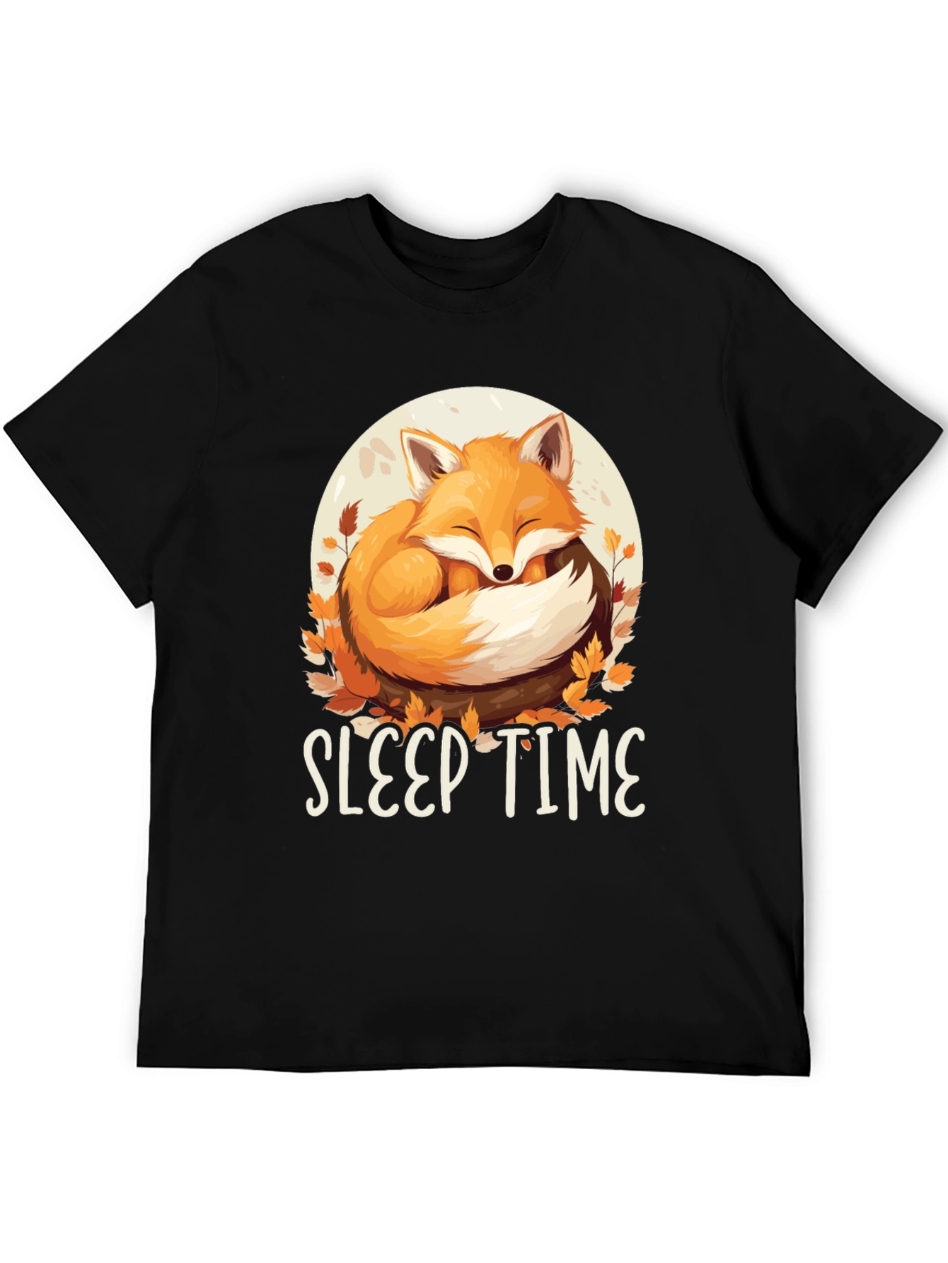 Sleep Time Fox T-Shirt - Cute Animal Design