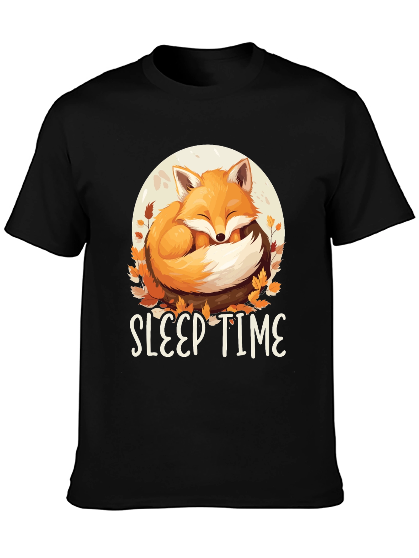 Sleep Time Fox T-Shirt - Cute Animal Design