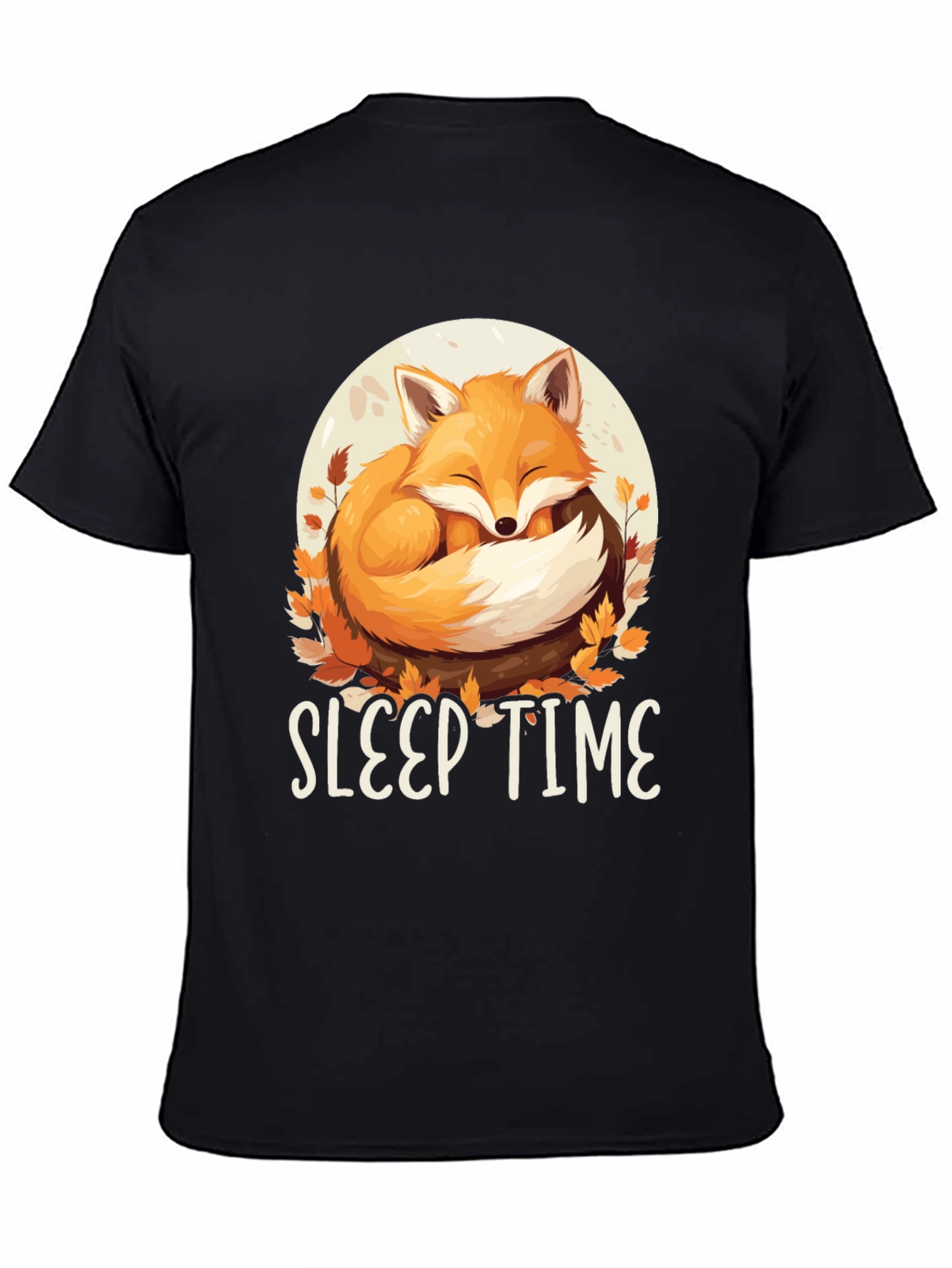 Sleep Time Fox T-Shirt - Cute Animal Design