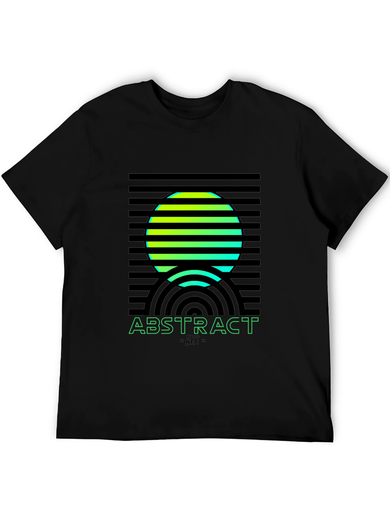 Abstract Art Graphic Tee - Black