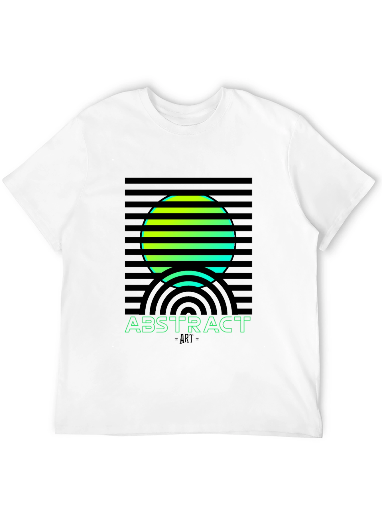 Abstract Art Graphic Tee - Black