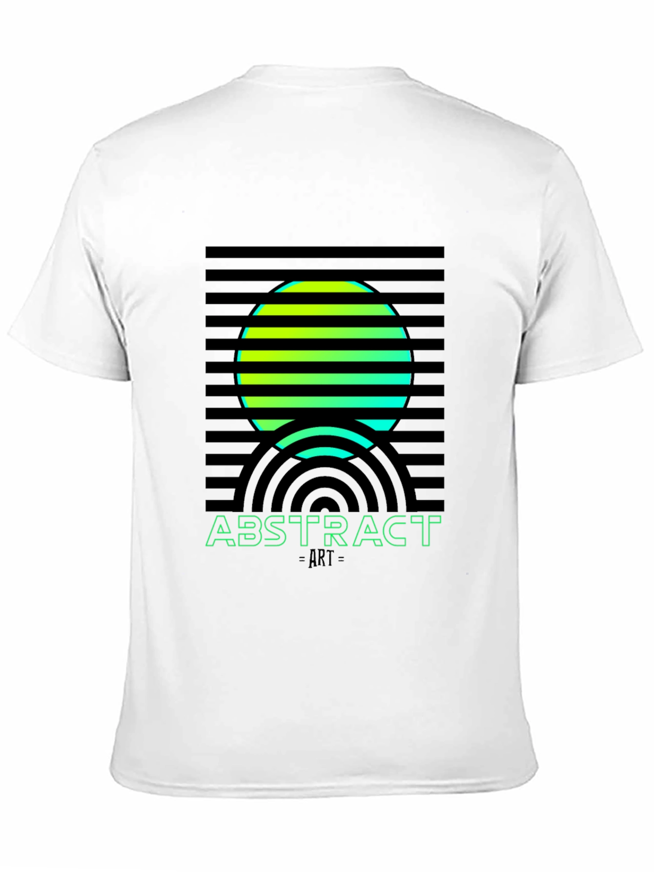 Abstract Art Graphic Tee - Black
