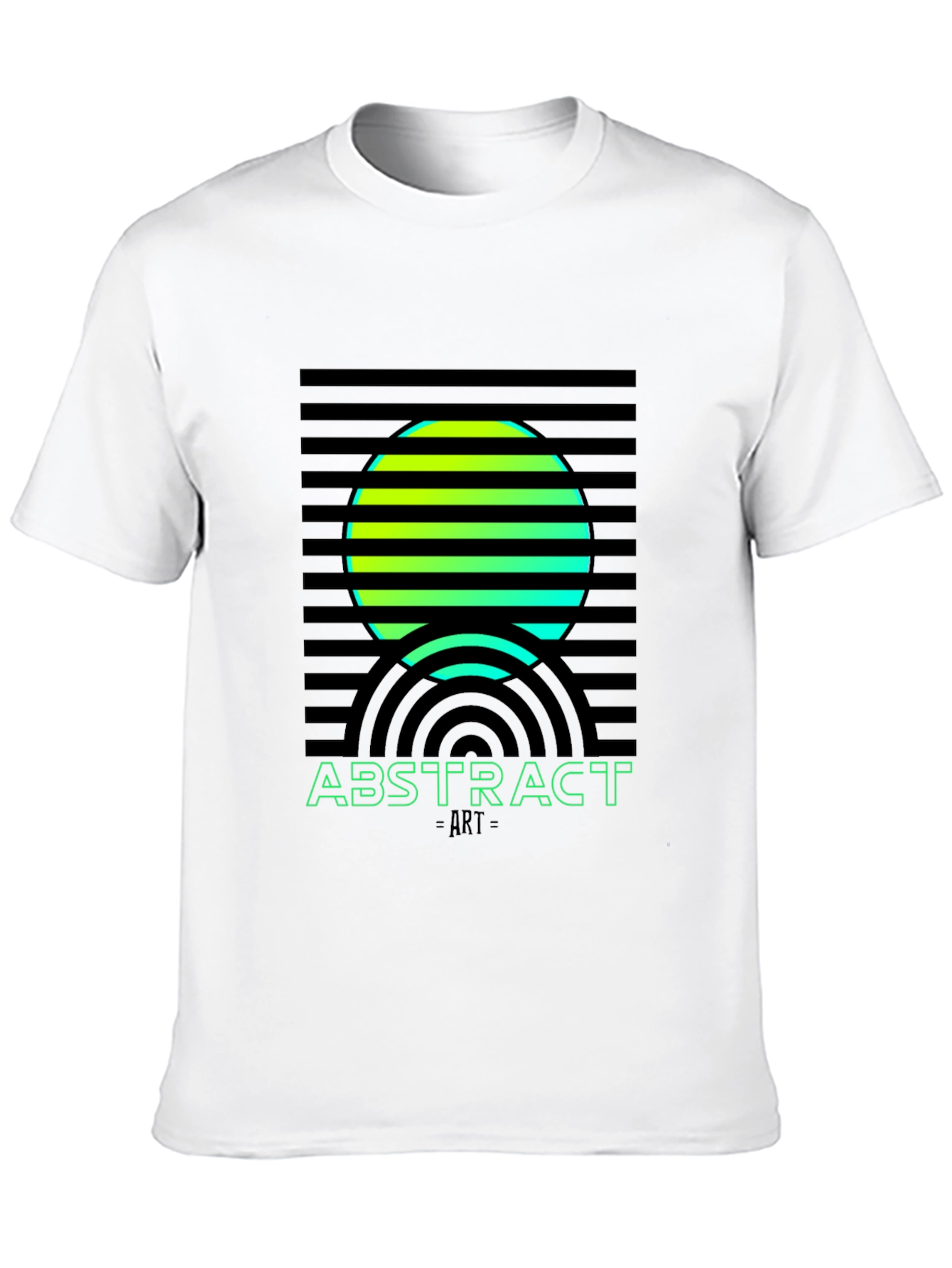 Abstract Art Graphic Tee - Black