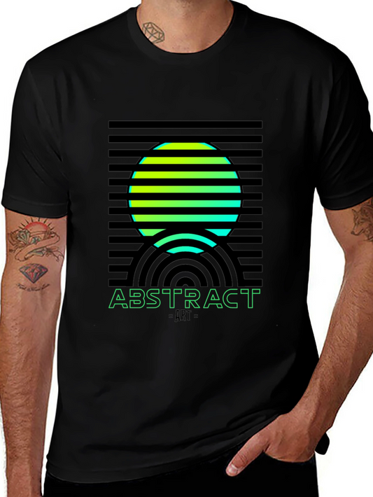 Abstract Art Graphic Tee - Black