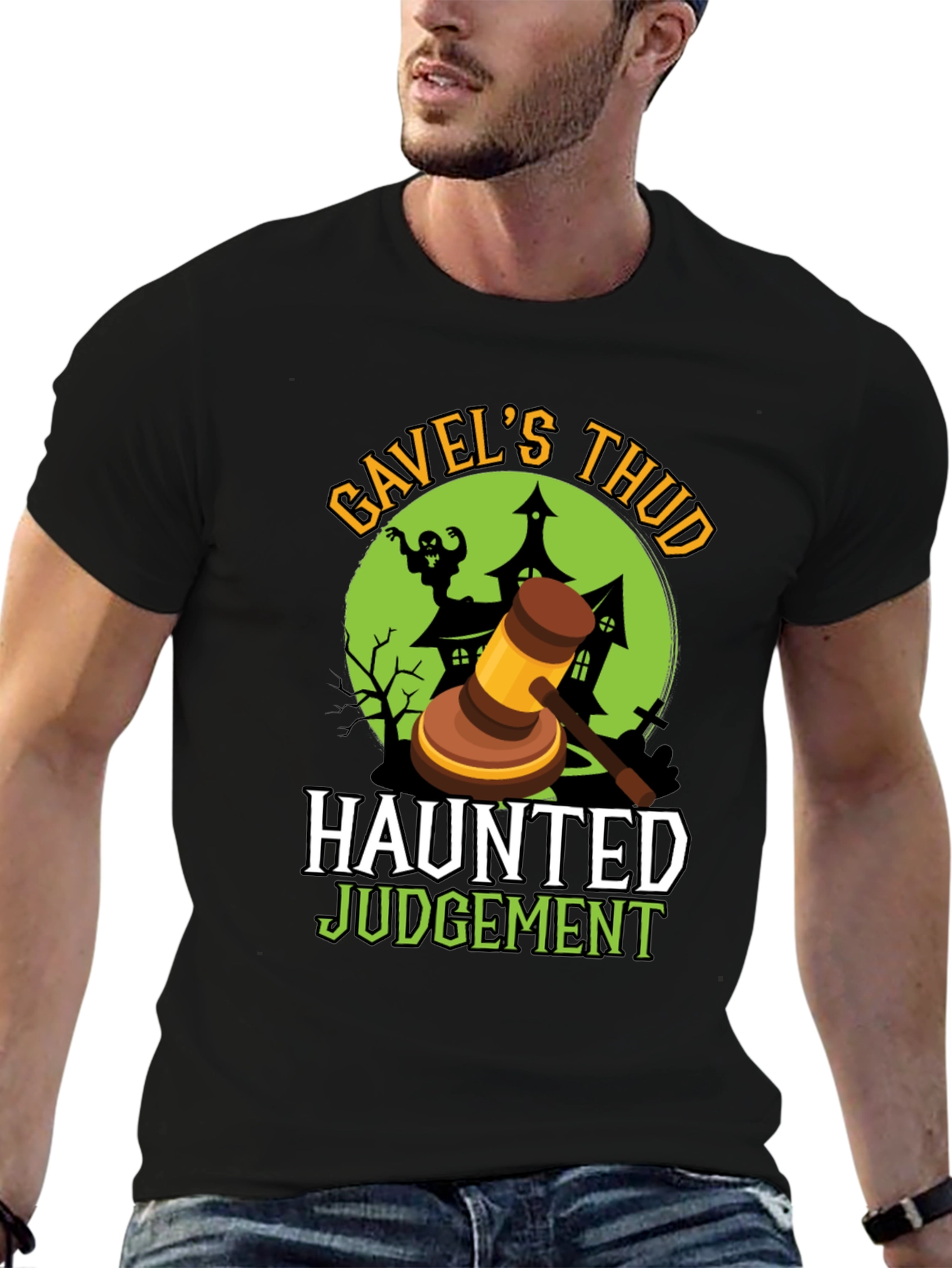 Gavels Thud Haunted Judgement Halloween Tee