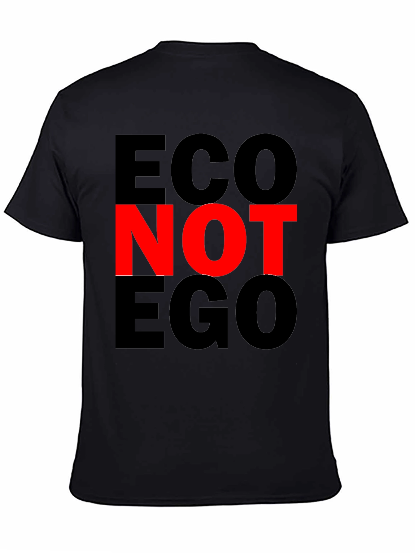 Eco Not Ego Graphic Tee - Black