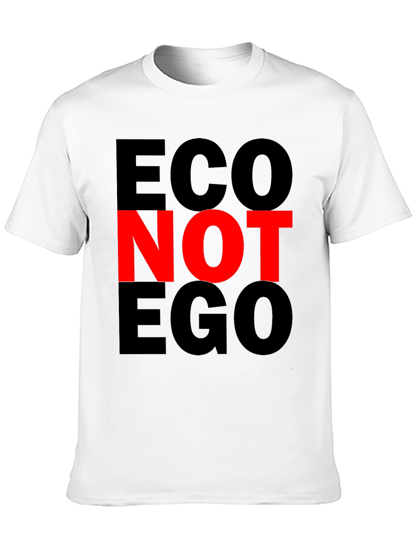 Eco Not Ego Graphic Tee - Black