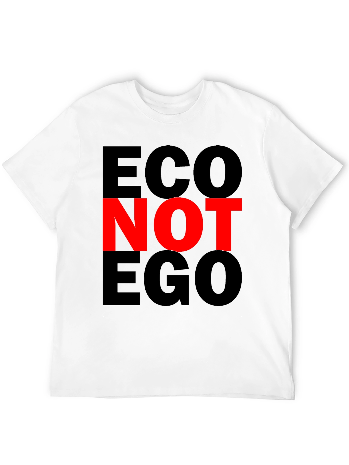 Eco Not Ego Graphic Tee - Black