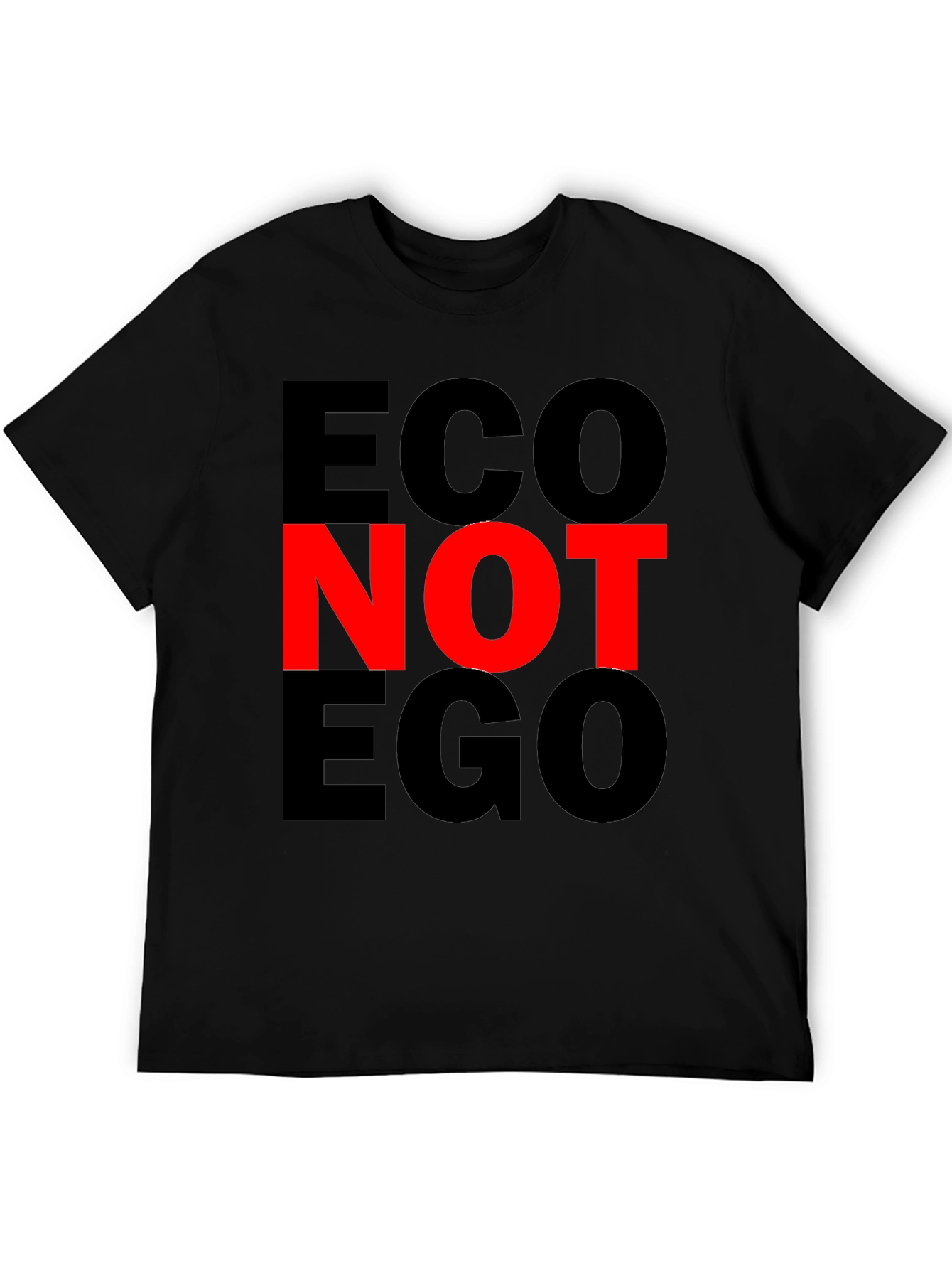 Eco Not Ego Graphic Tee - Black
