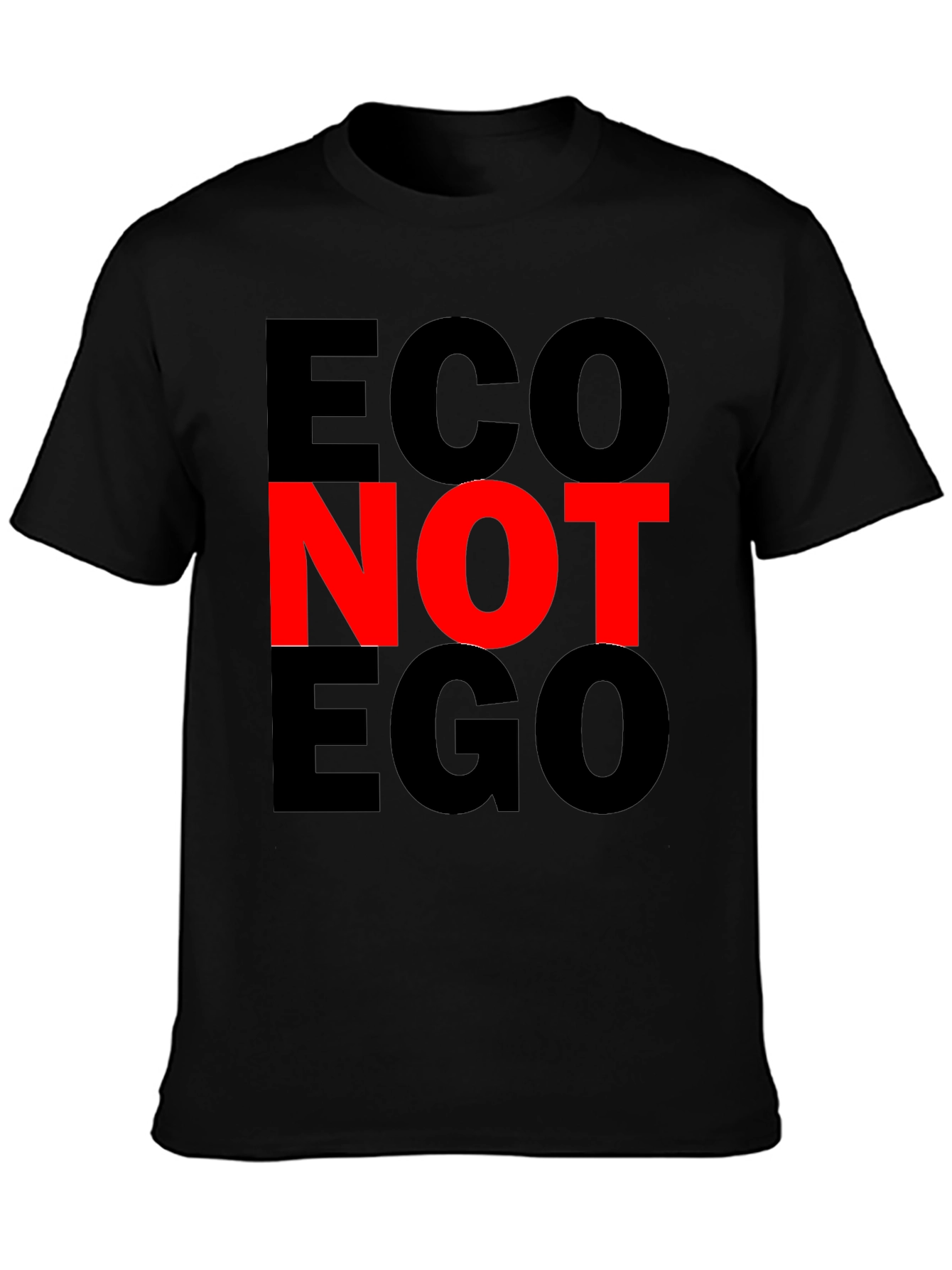 Eco Not Ego Graphic Tee - Black