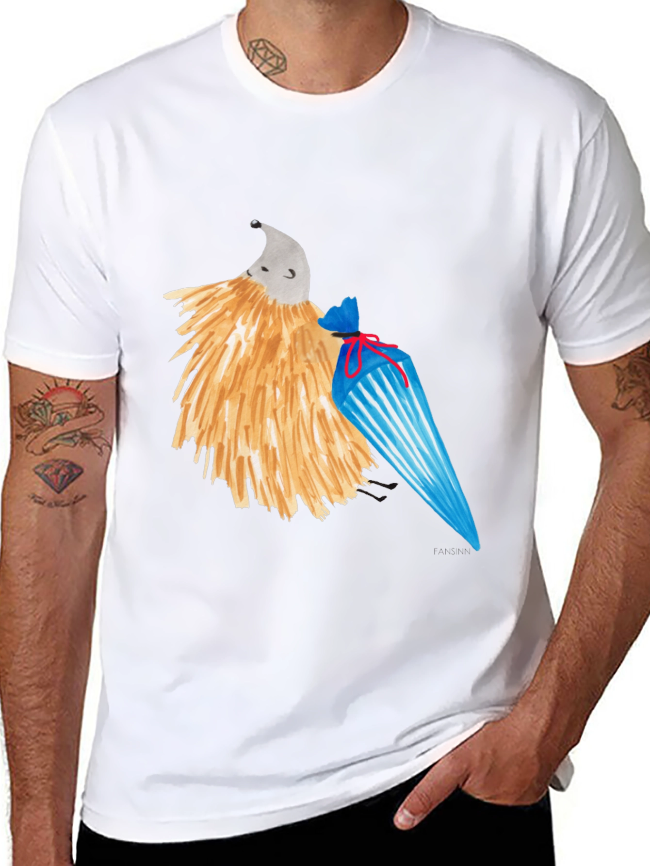 Whimsical Hedgehog T-Shirt - Unique Design