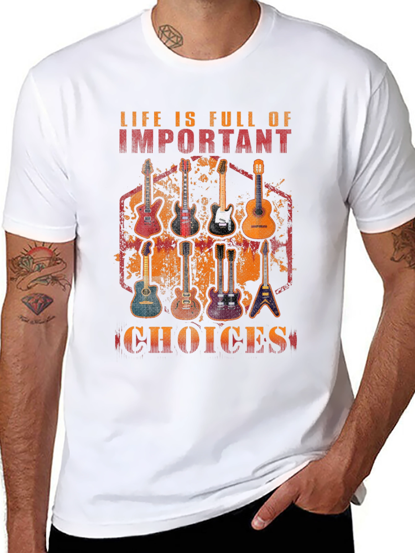 Guitar Choices Graphic T-Shirt - Music Lover Tee