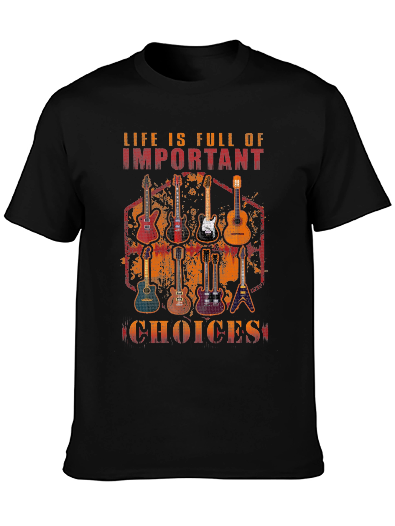 Guitar Choices Graphic T-Shirt - Music Lover Tee