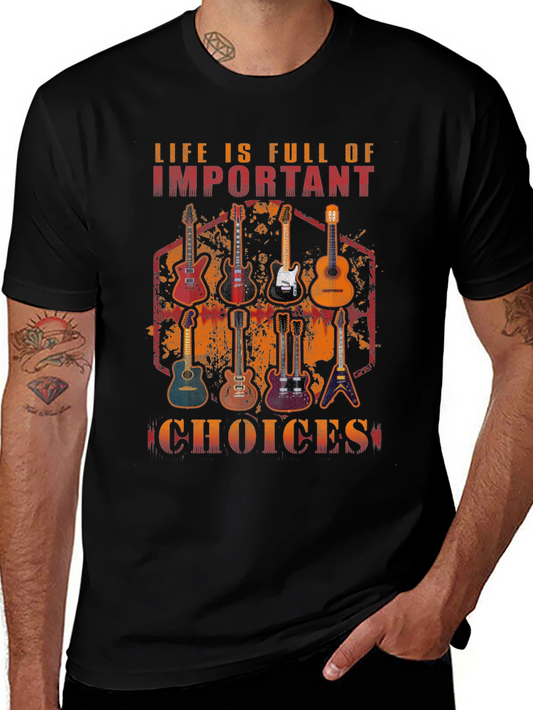 Guitar Choices Graphic T-Shirt - Music Lover Tee