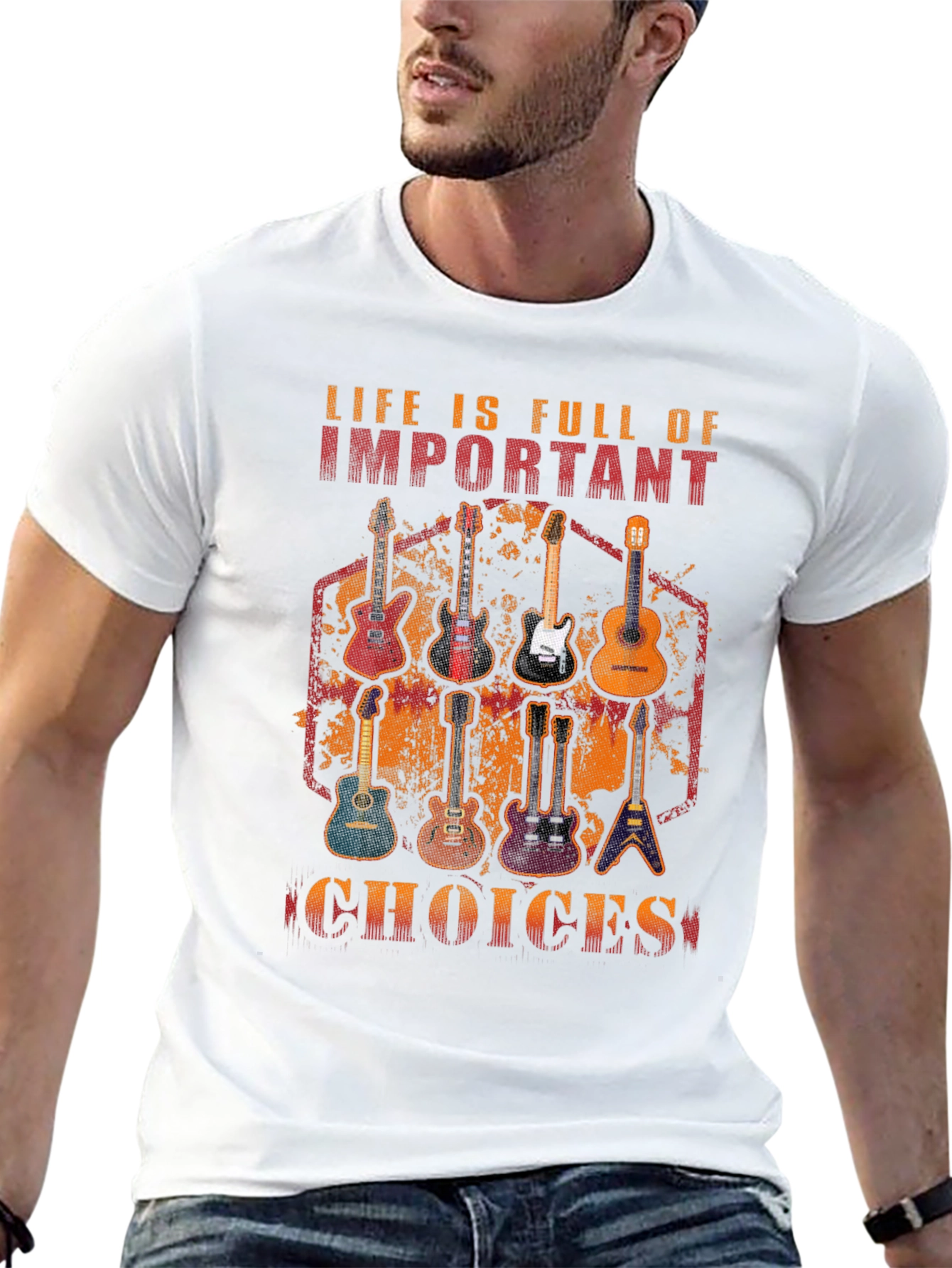 Guitar Choices Graphic T-Shirt - Music Lover Tee
