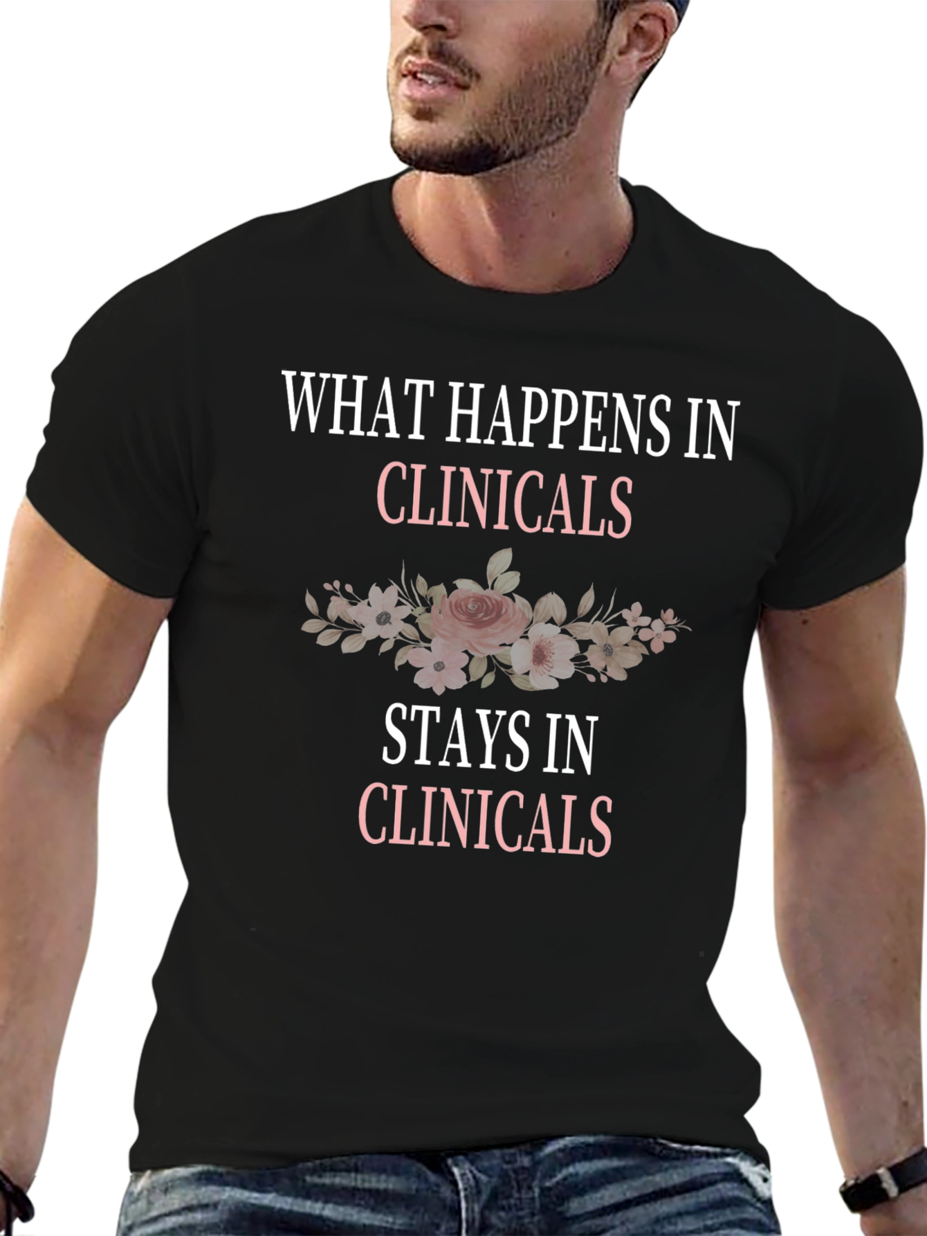 Clinicals Black Crewneck T-Shirt