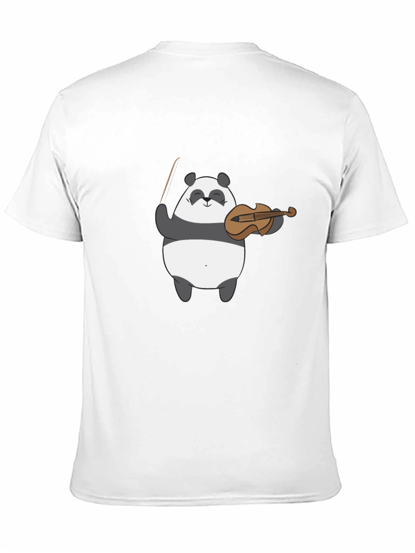Panda Musician Graphic Tee - Black Cotton T-Shirt