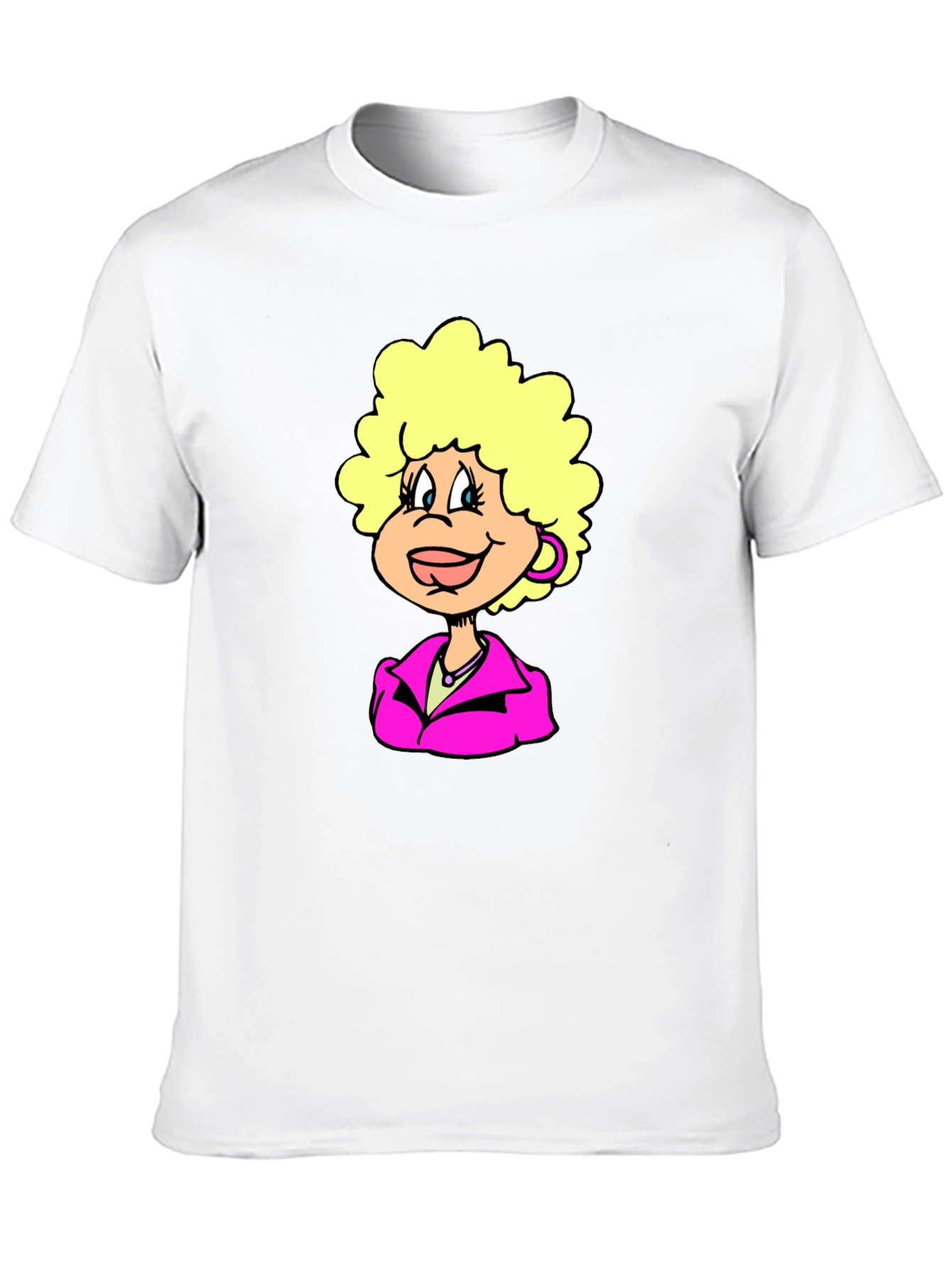 Fun Cartoon Character Graphic Tee - Black