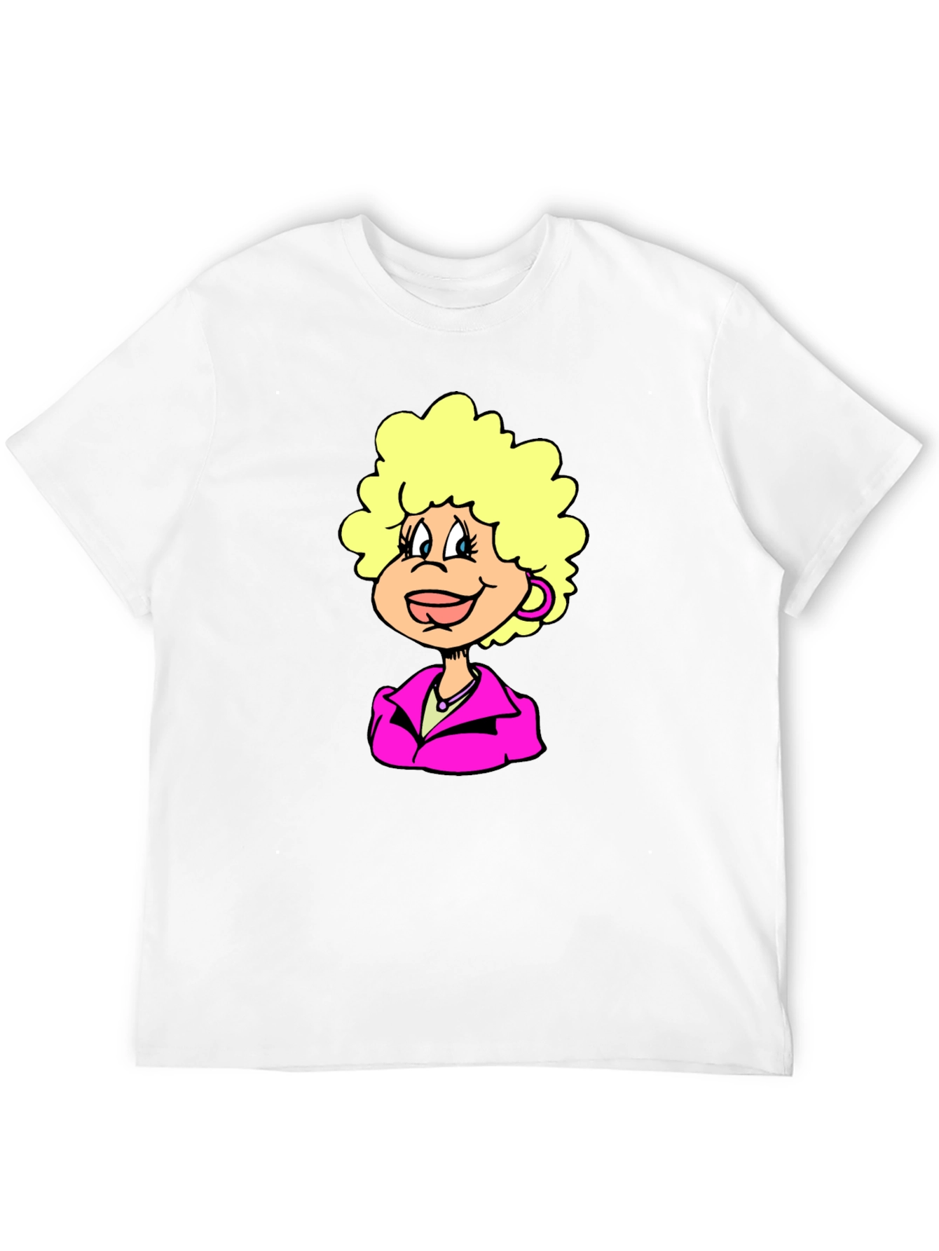 Fun Cartoon Character Graphic Tee - Black