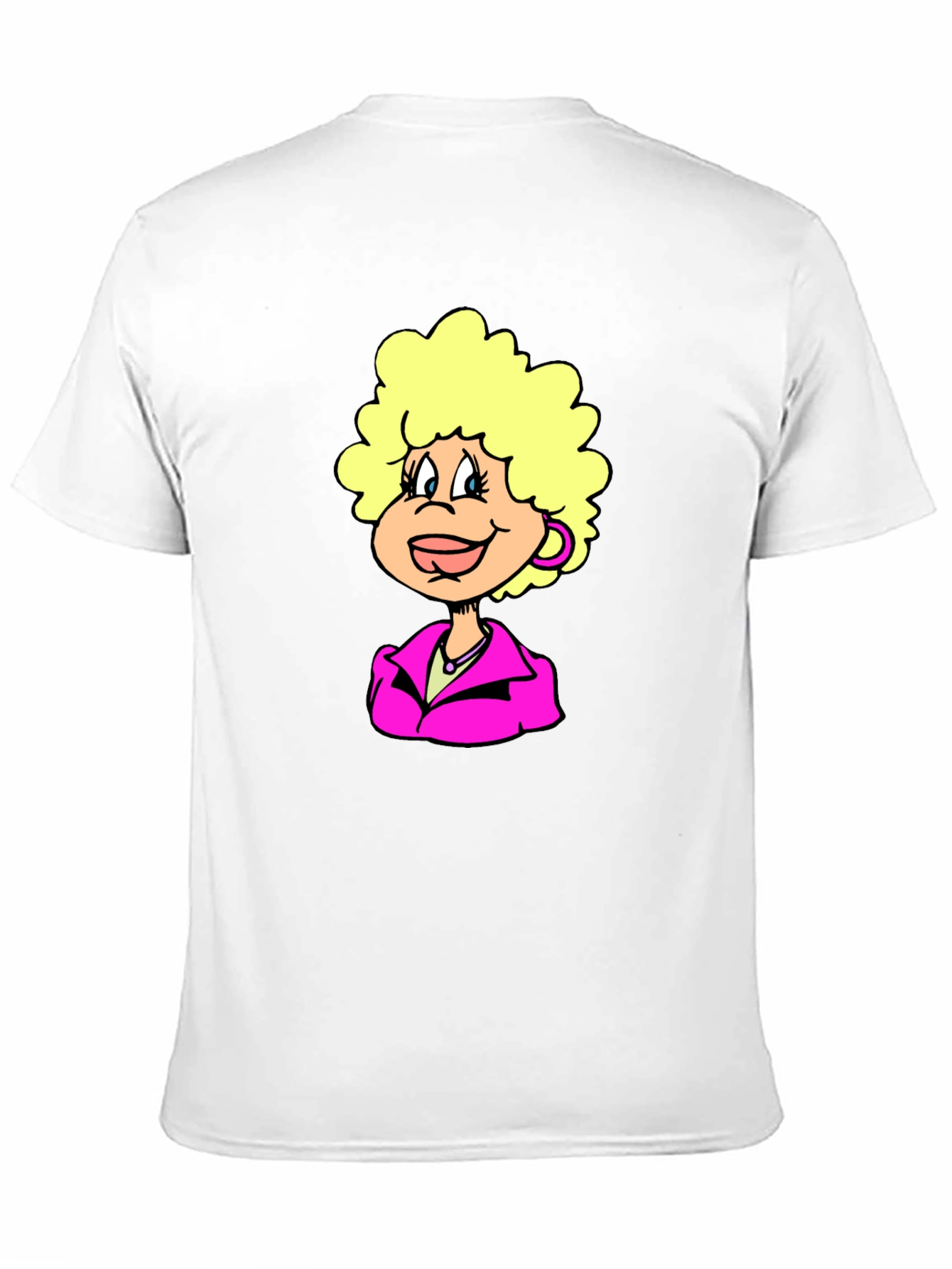 Fun Cartoon Character Graphic Tee - Black