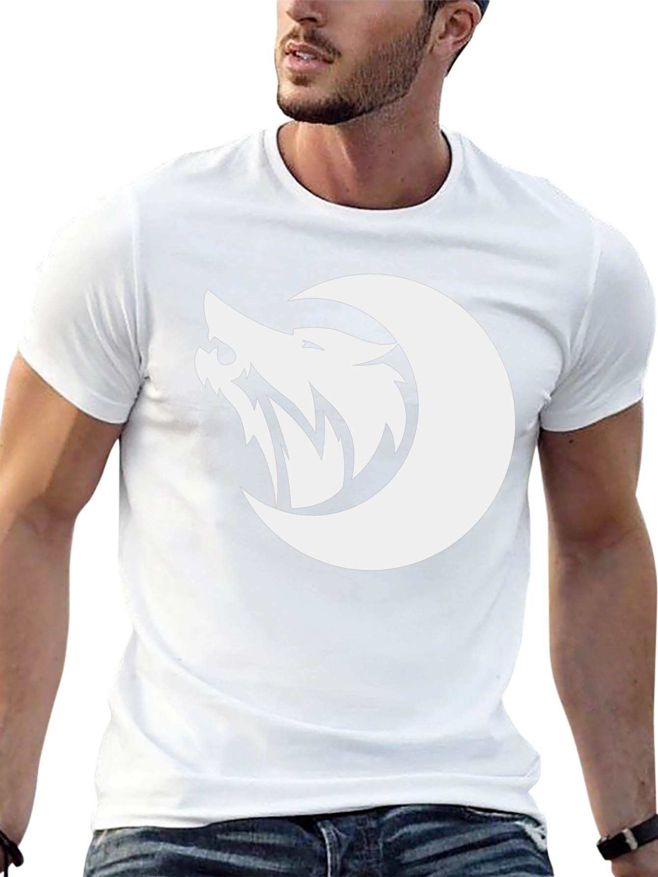 Wolf Moon Graphic T-Shirt - Black