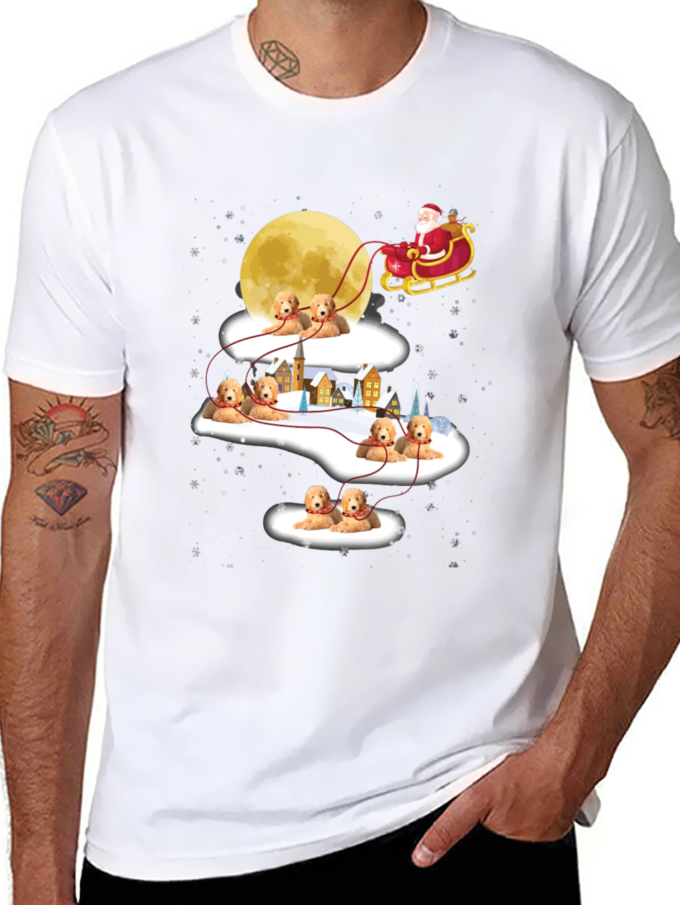 Festive Dog Sleigh T-Shirt