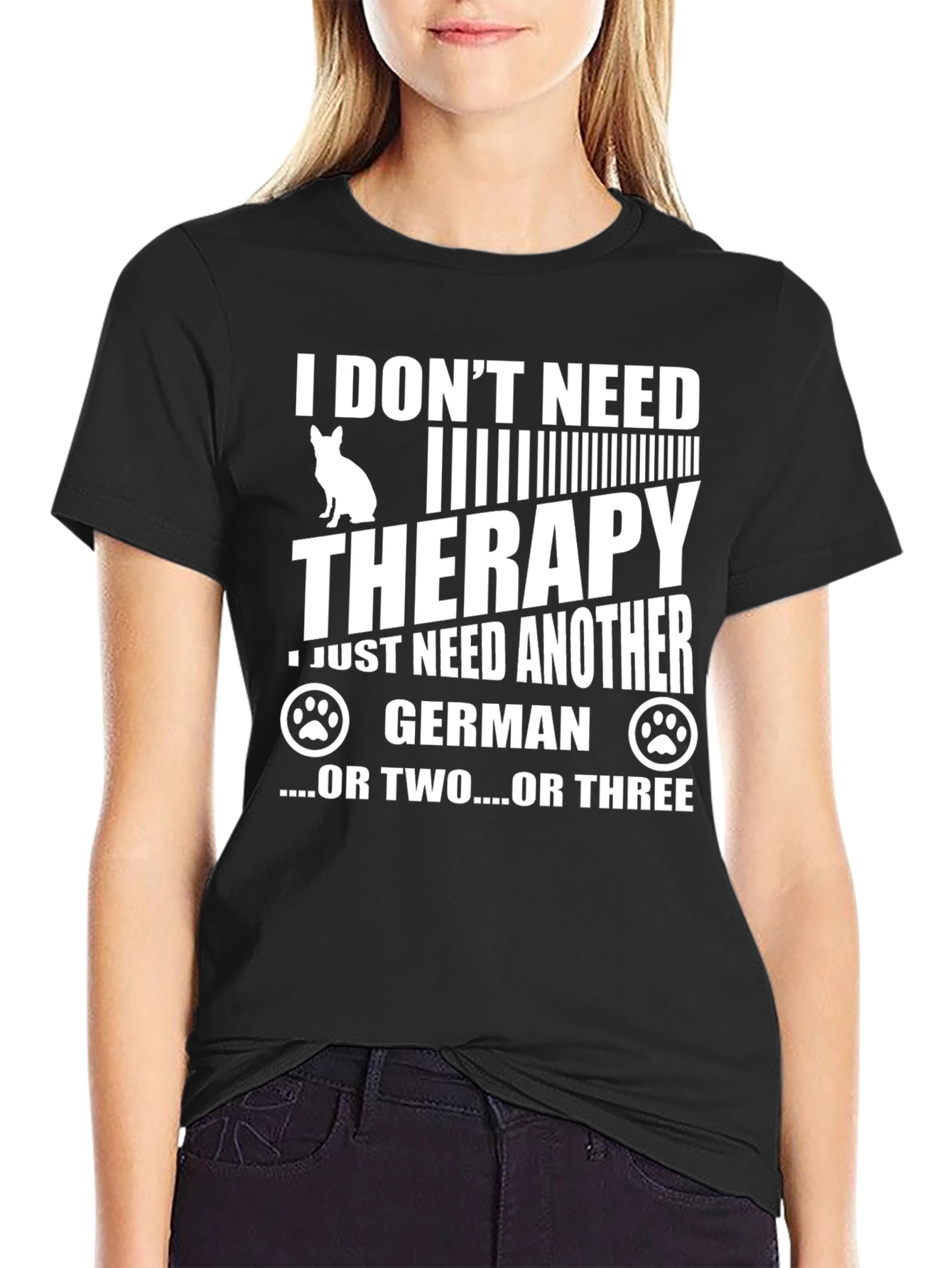 Funny Dog Lover T-Shirt - German Shepherd Therapy