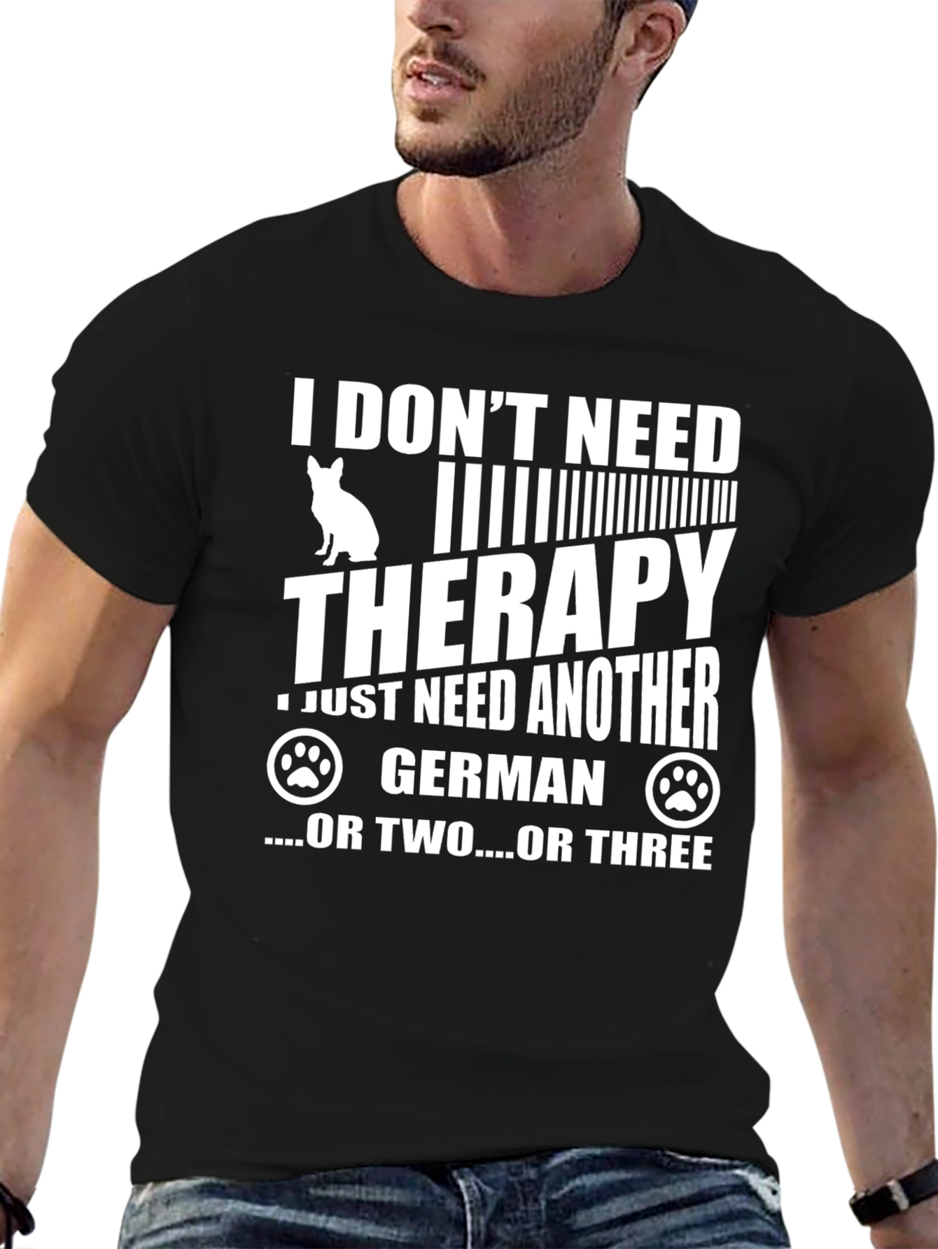 Funny Dog Lover T-Shirt - German Shepherd Therapy