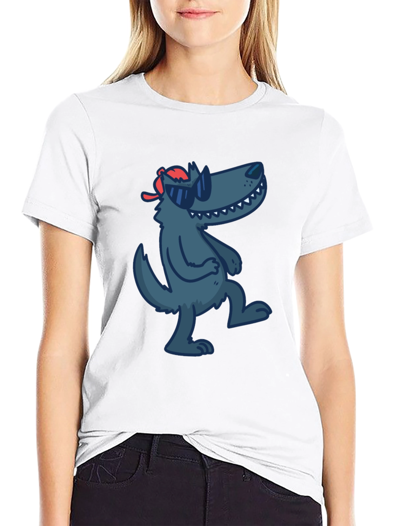 Cool Cartoon Wolf T-Shirt