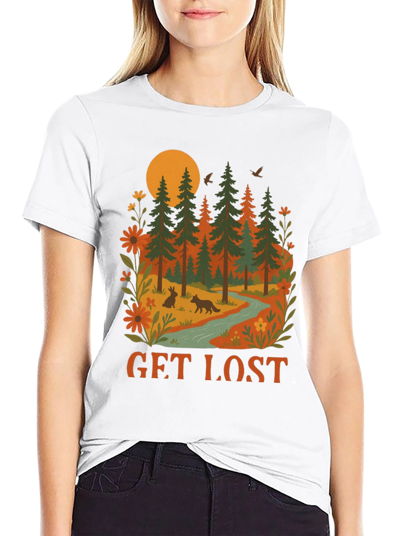 Get Lost Nature Graphic Tee - Adventure Awaits