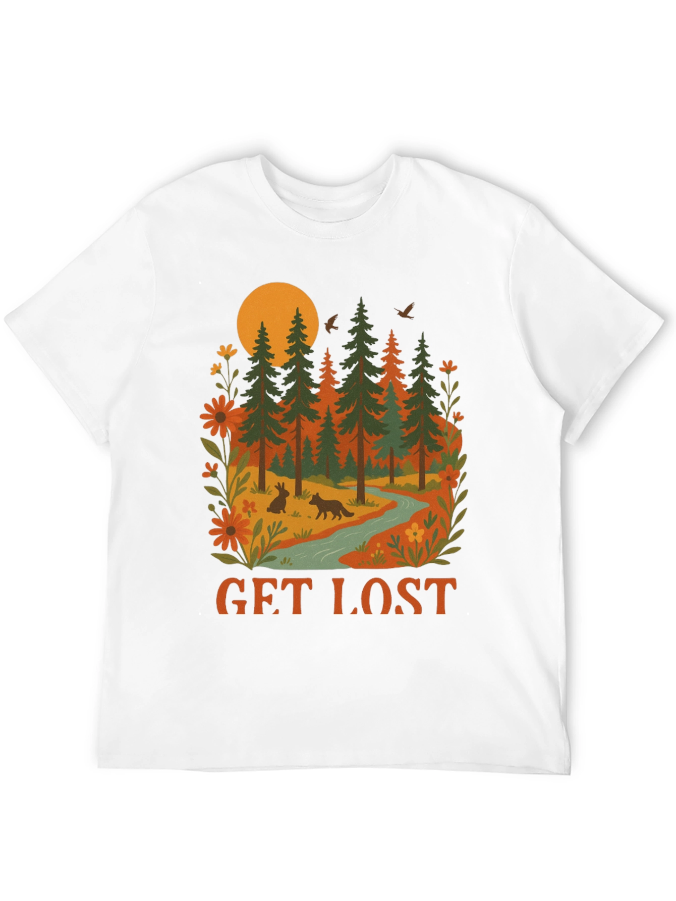 Get Lost Nature Graphic Tee - Adventure Awaits