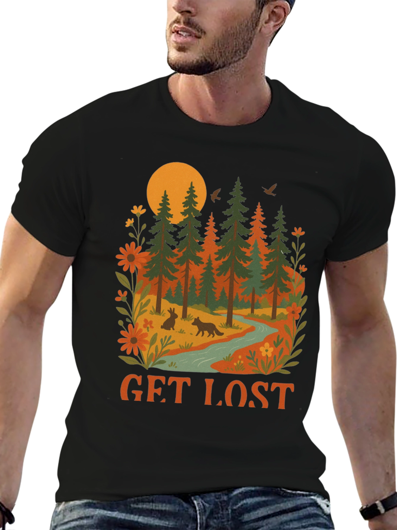 Get Lost Nature Graphic Tee - Adventure Awaits