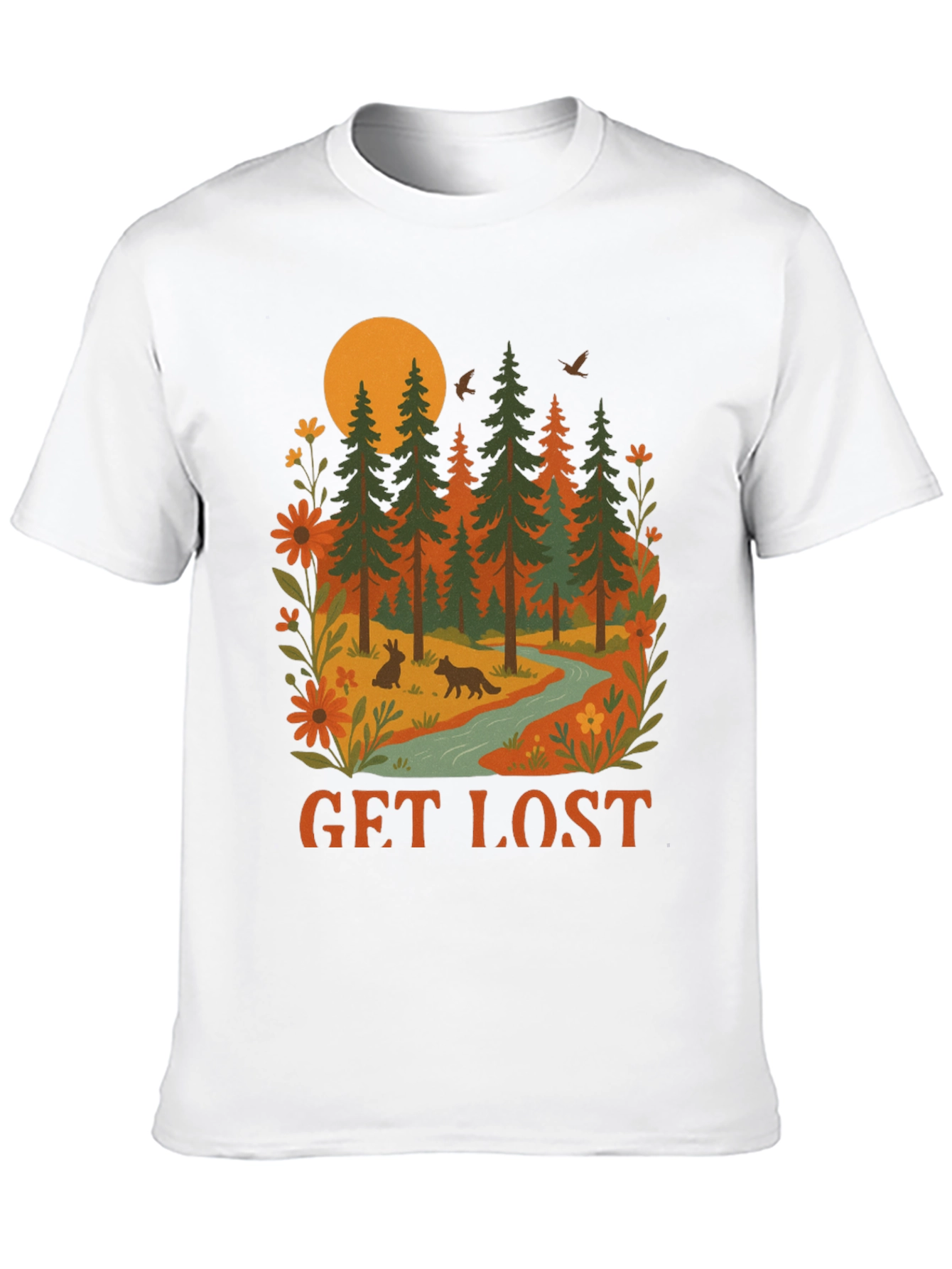 Get Lost Nature Graphic Tee - Adventure Awaits