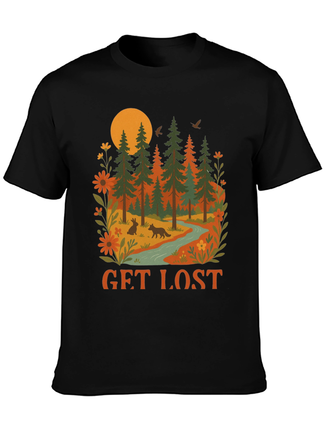Get Lost Nature Graphic Tee - Adventure Awaits