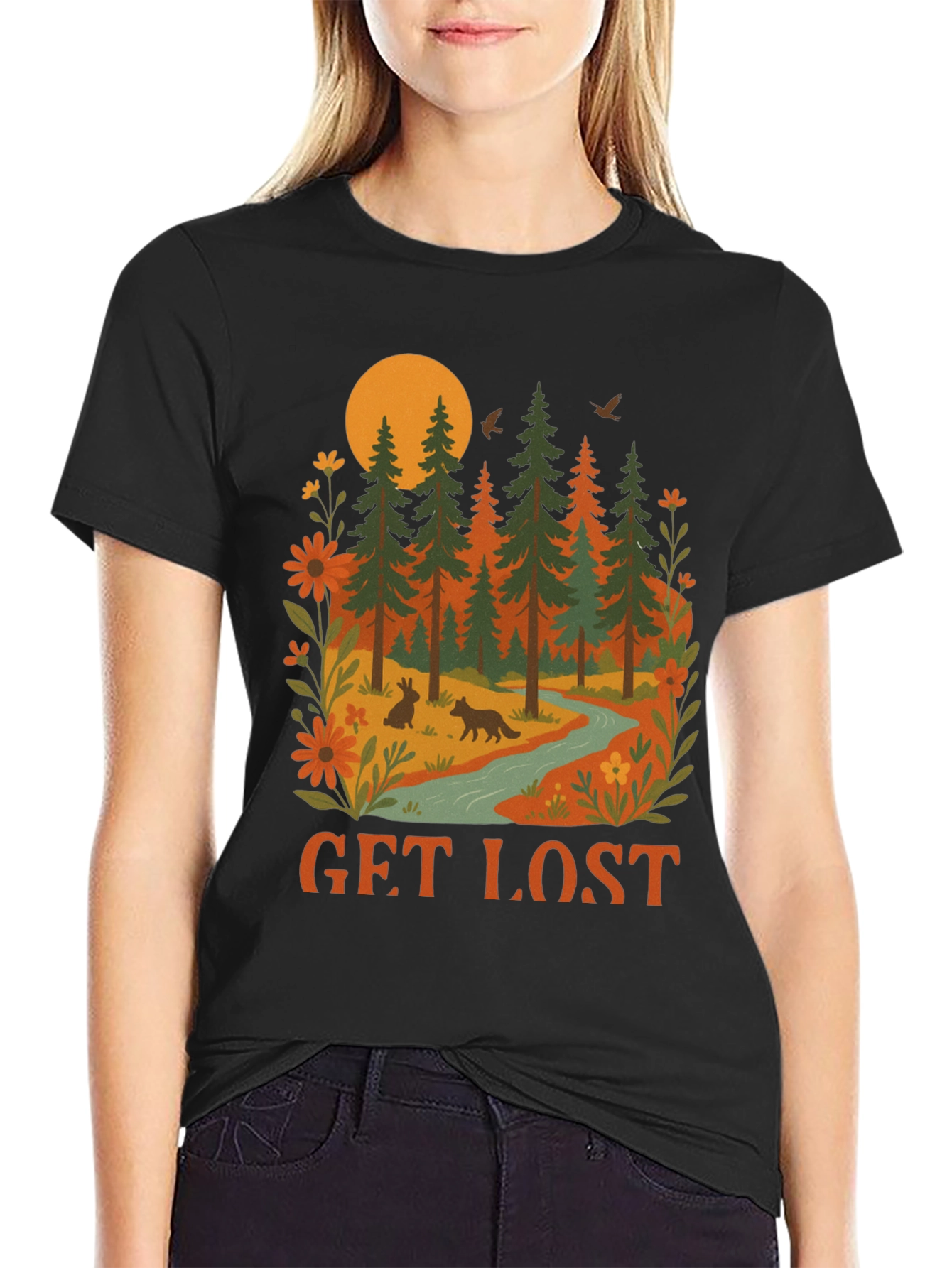 Get Lost Nature Graphic Tee - Adventure Awaits